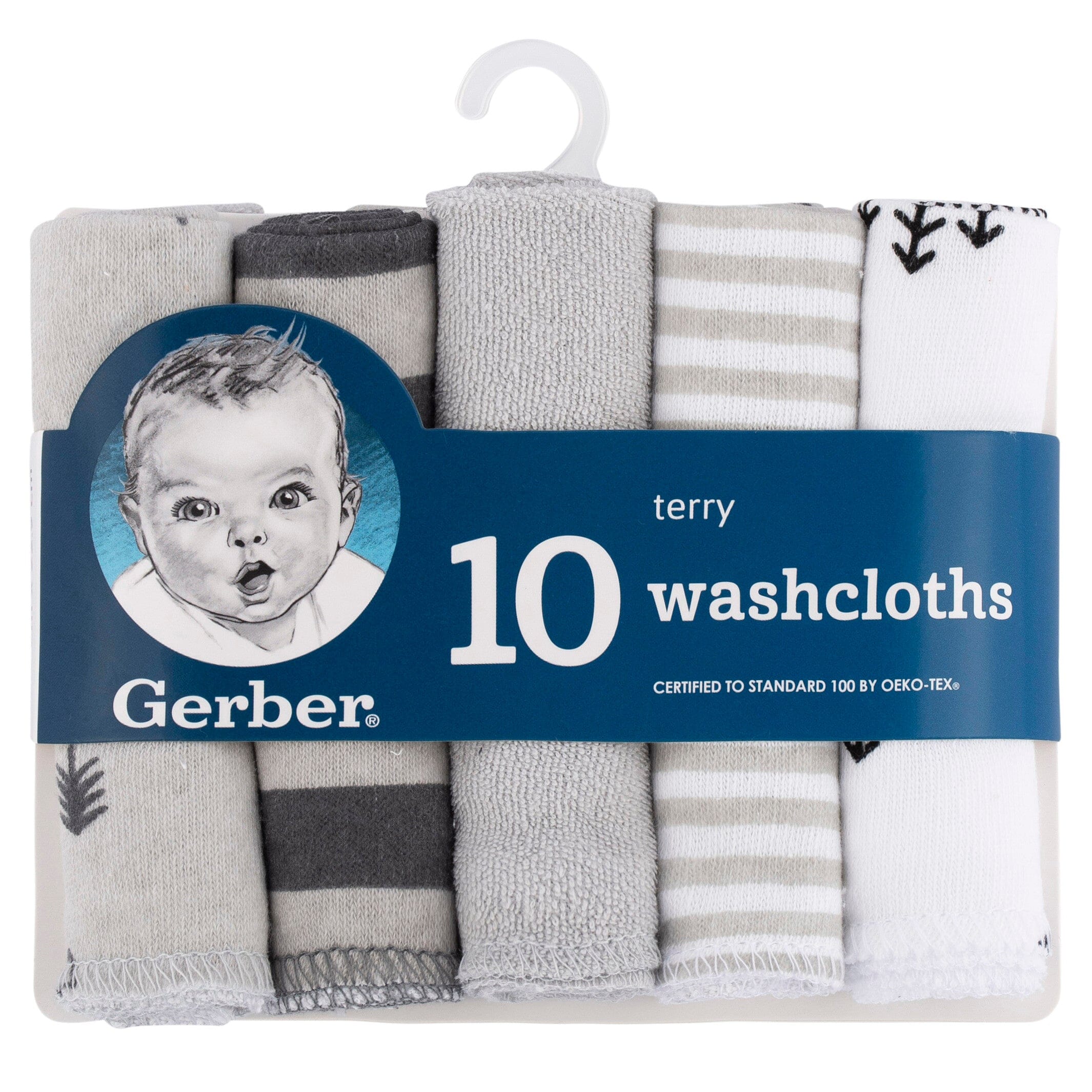 10-Pack Baby Boys Bear Washcloths - Image 2