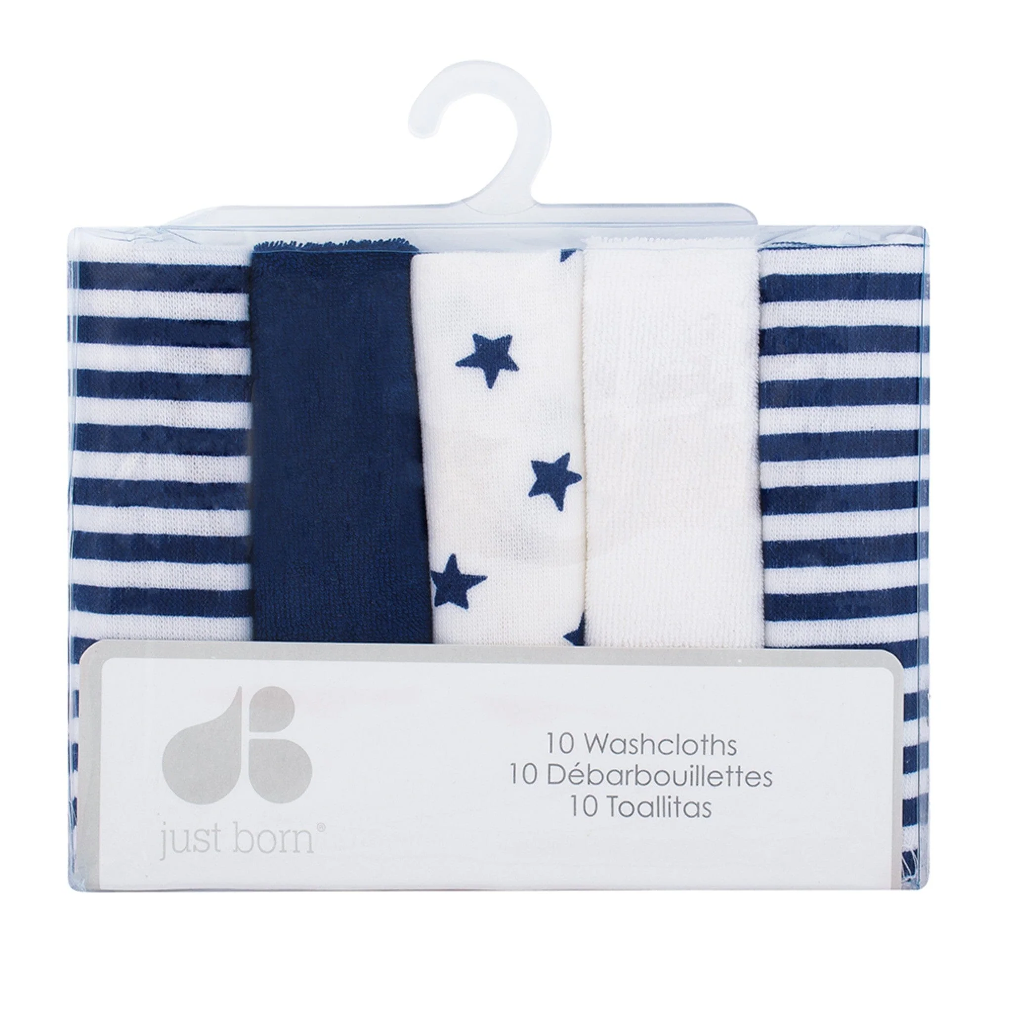 10-Pack Baby Boys Stars Washcloths - Image 2