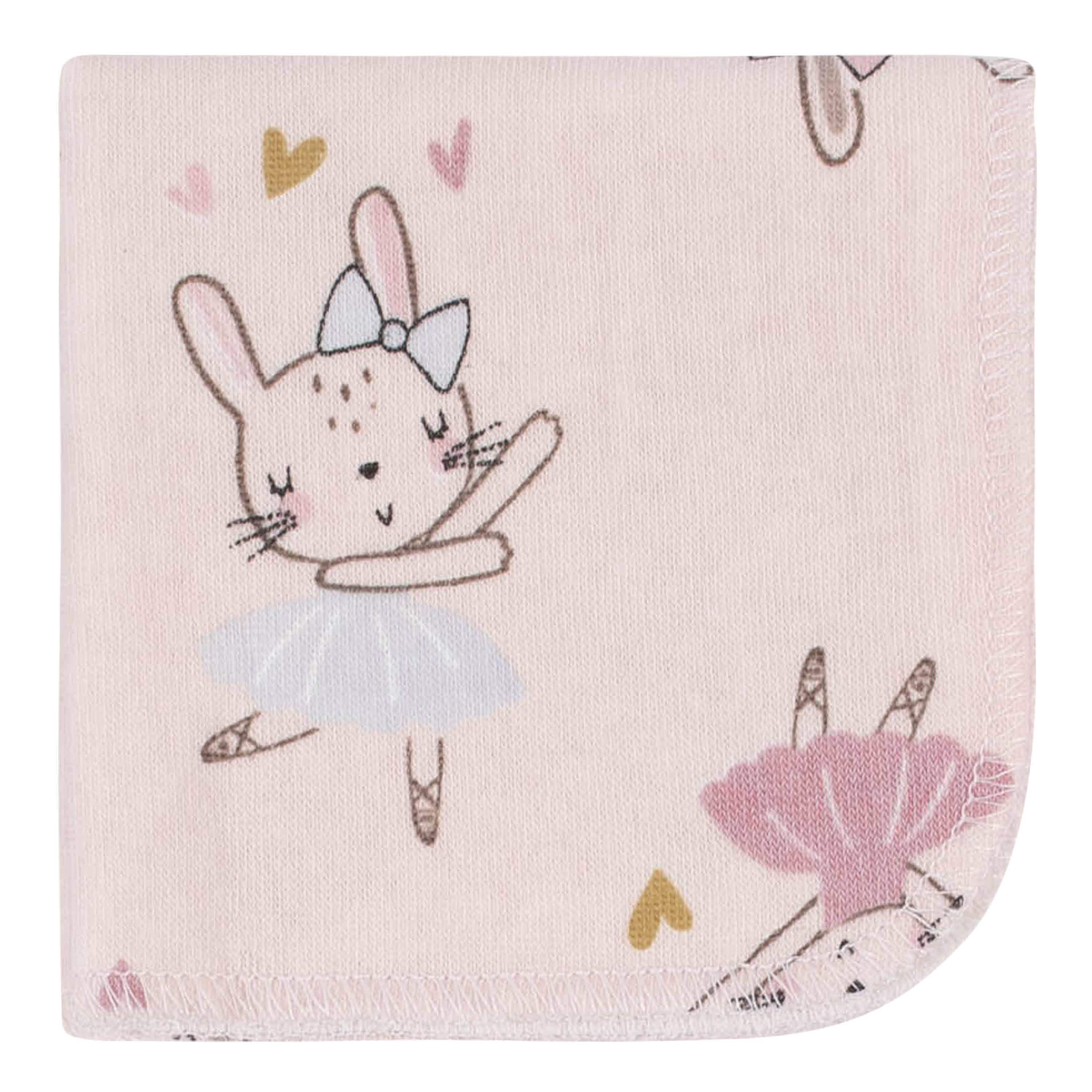 10-Pack Baby Girls Bunny Ballerina Washcloths - Image 4