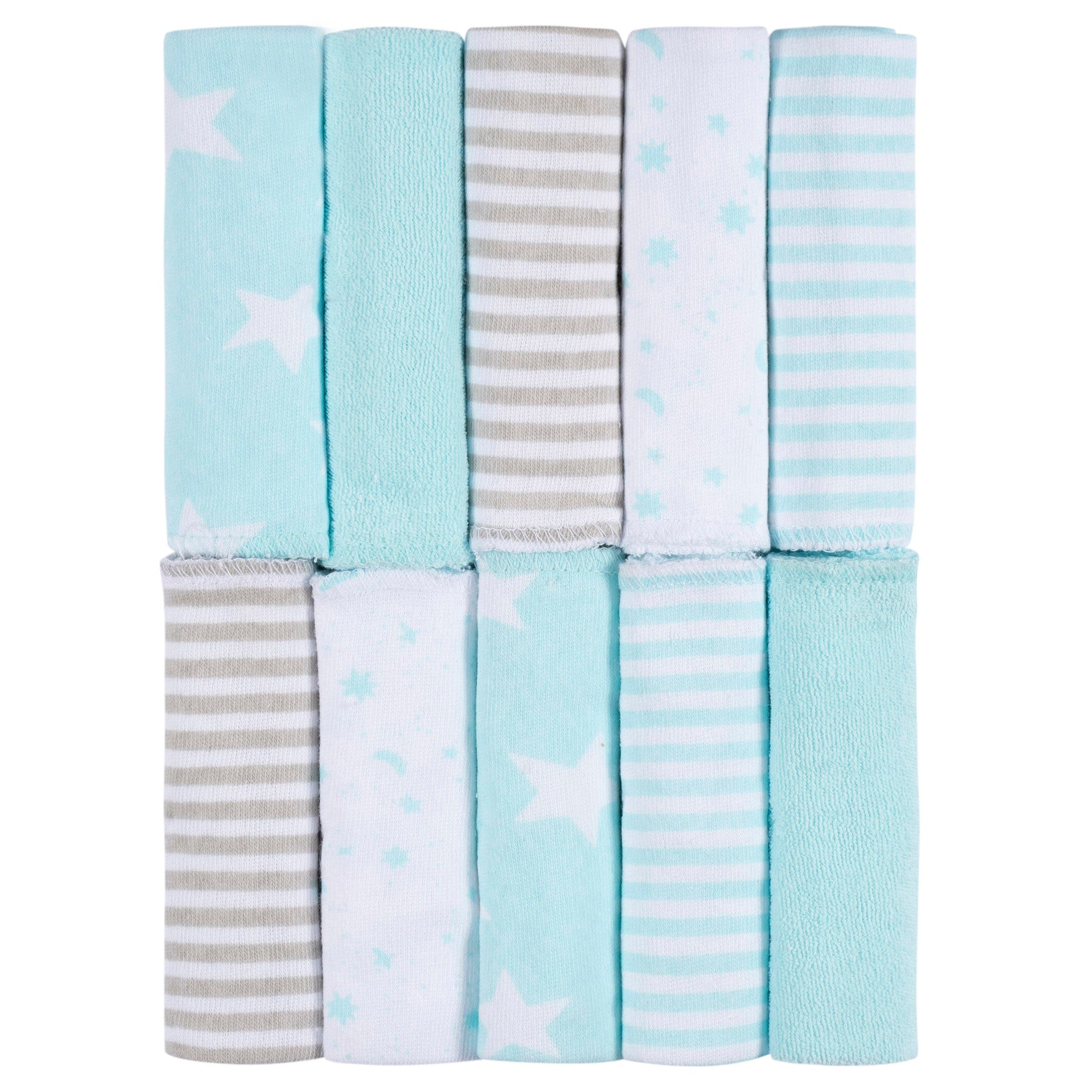 10-Pack Baby Neutral Little Animals Washcloths