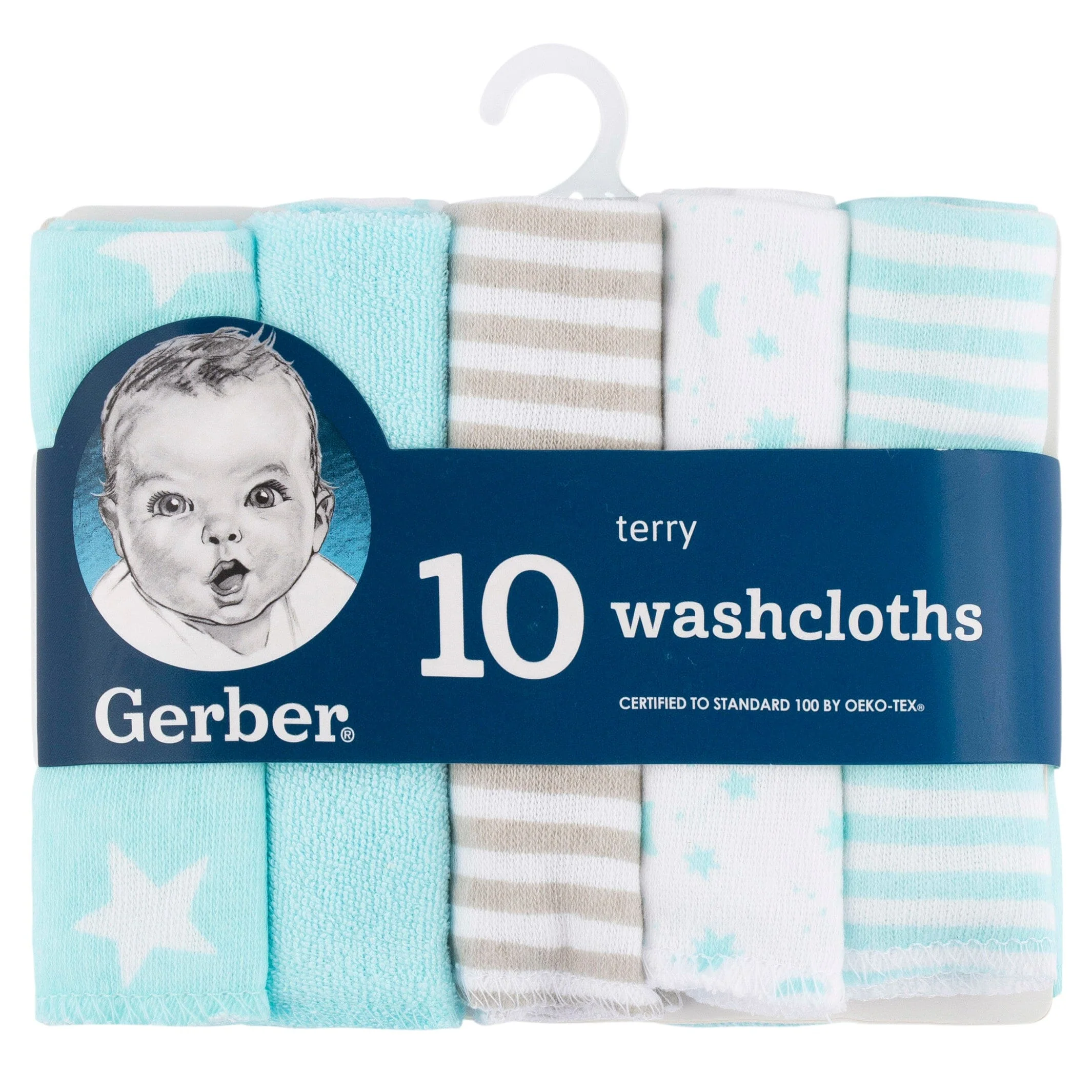 10-Pack Baby Neutral Little Animals Washcloths - Image 7