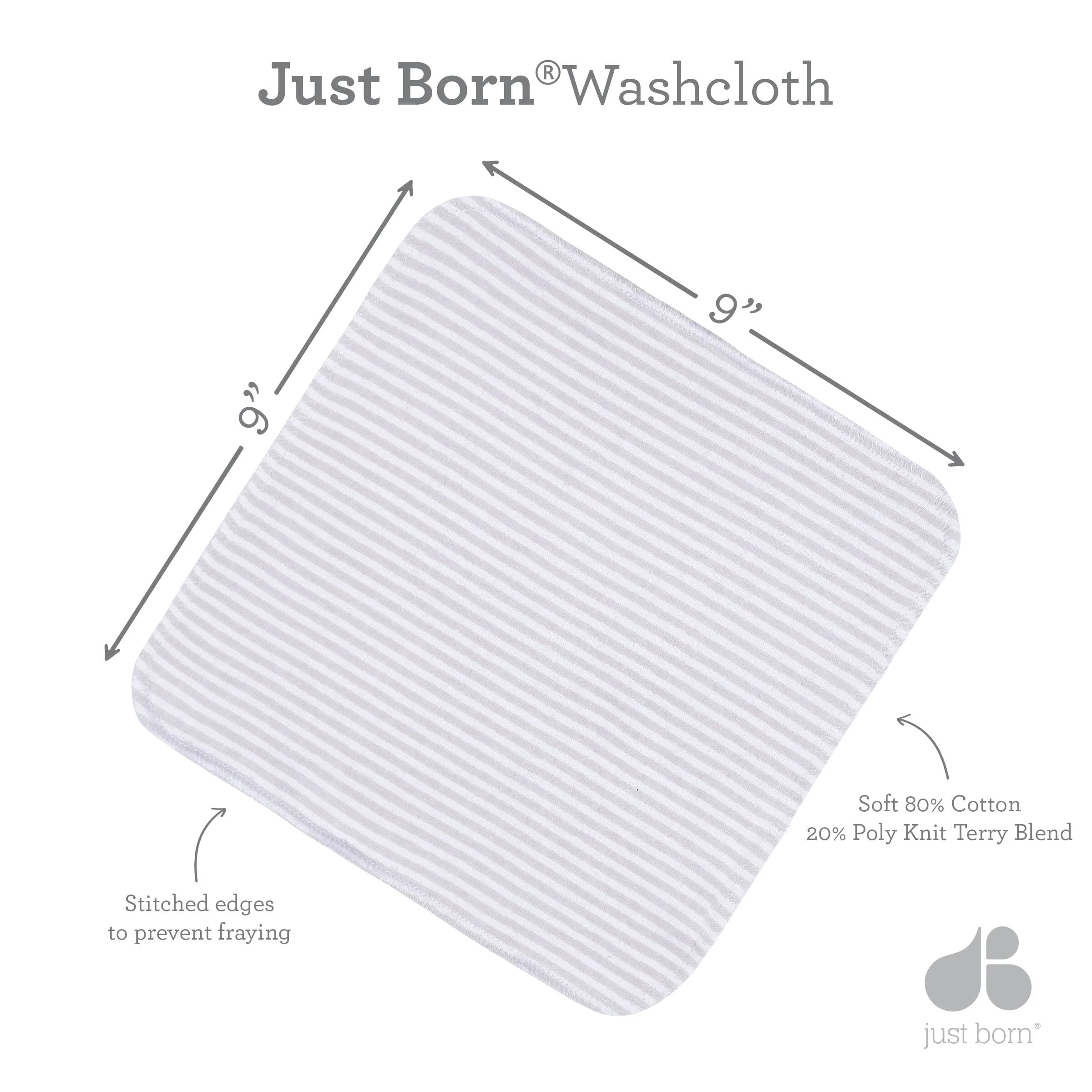 10-Pack Baby Neutral  Washcloths - Image 3