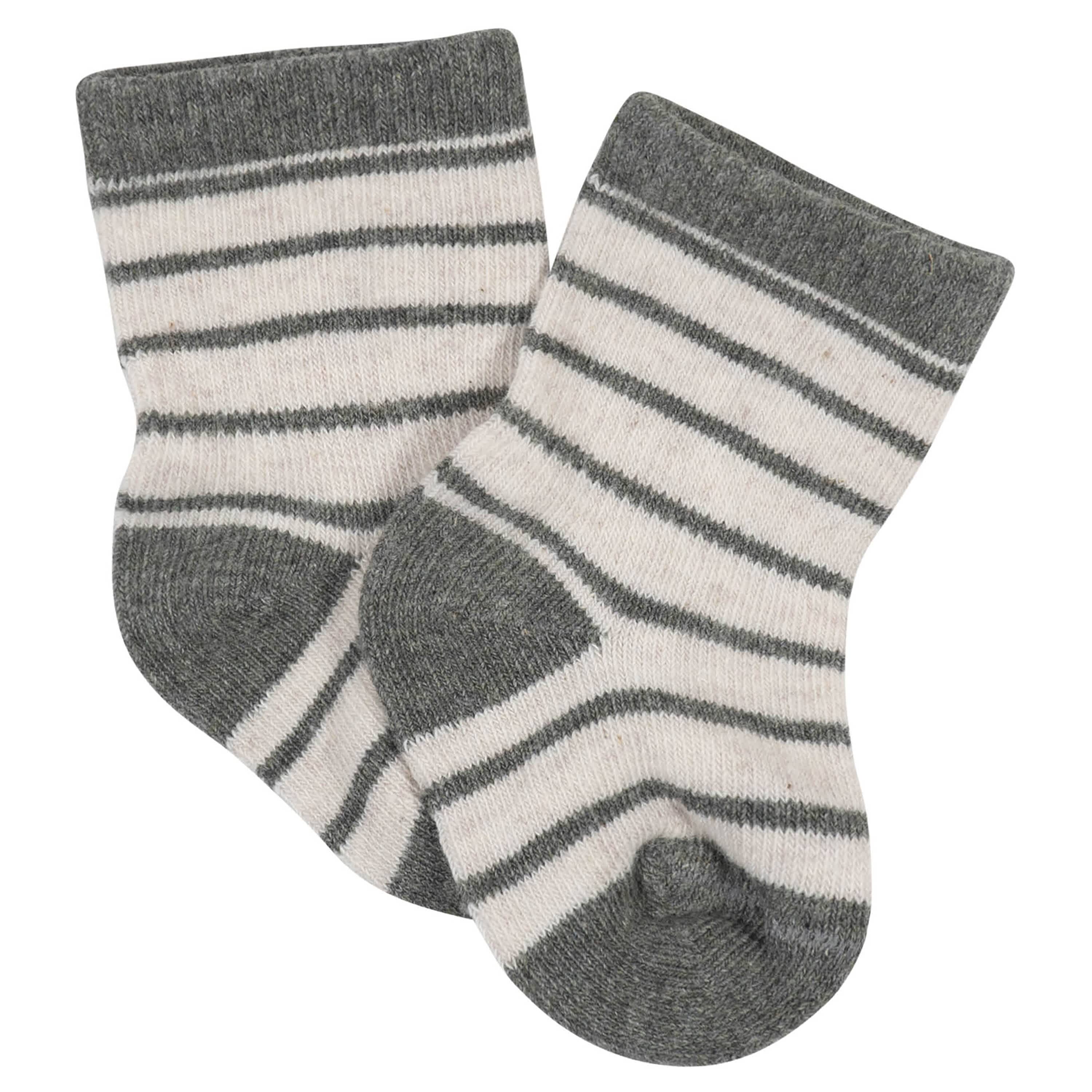 10-Pack Baby Boys Lion & White Wiggle Proof® Socks - Image 3