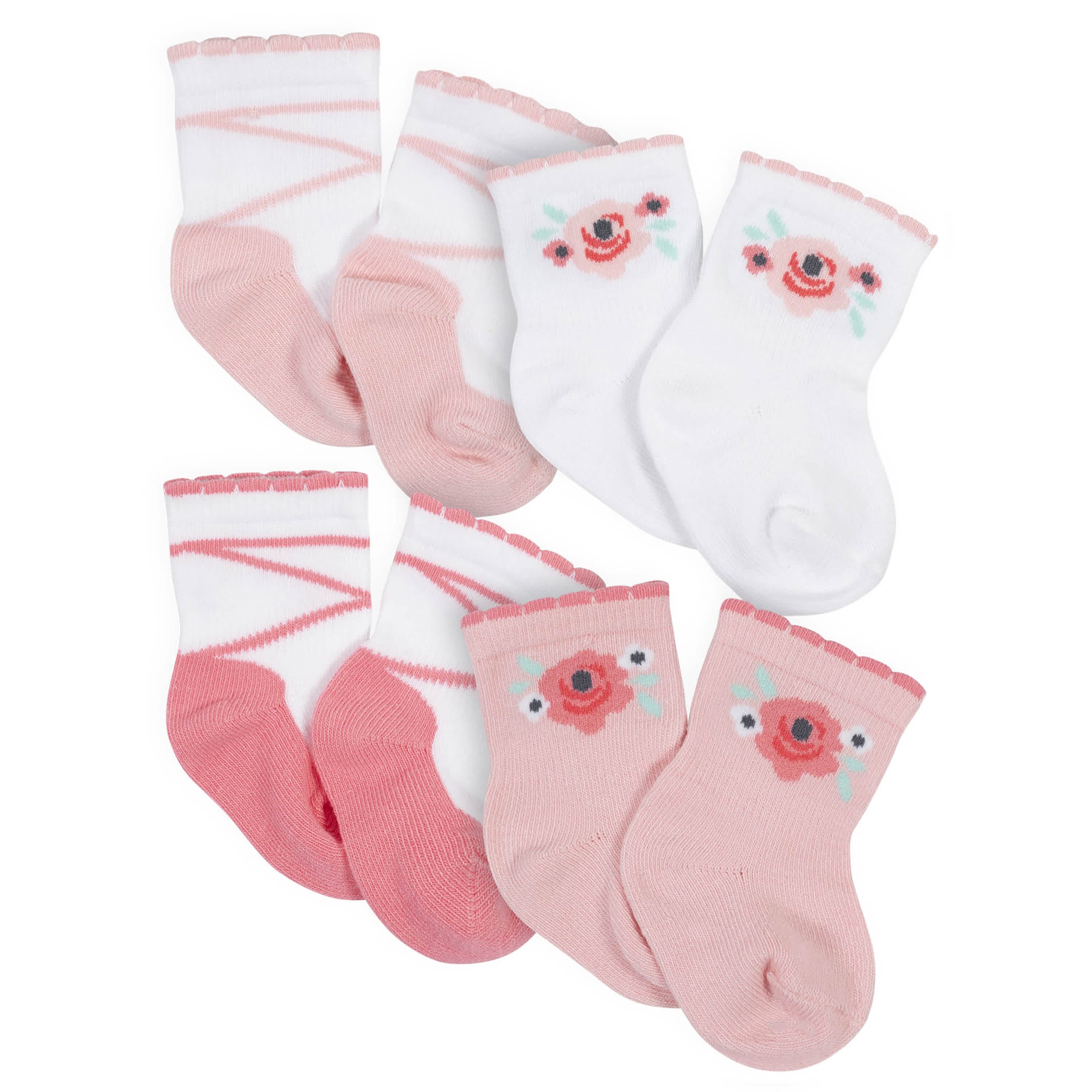 10-Pack Baby Girls Love You & White Wiggle Proof® Socks - Image 2