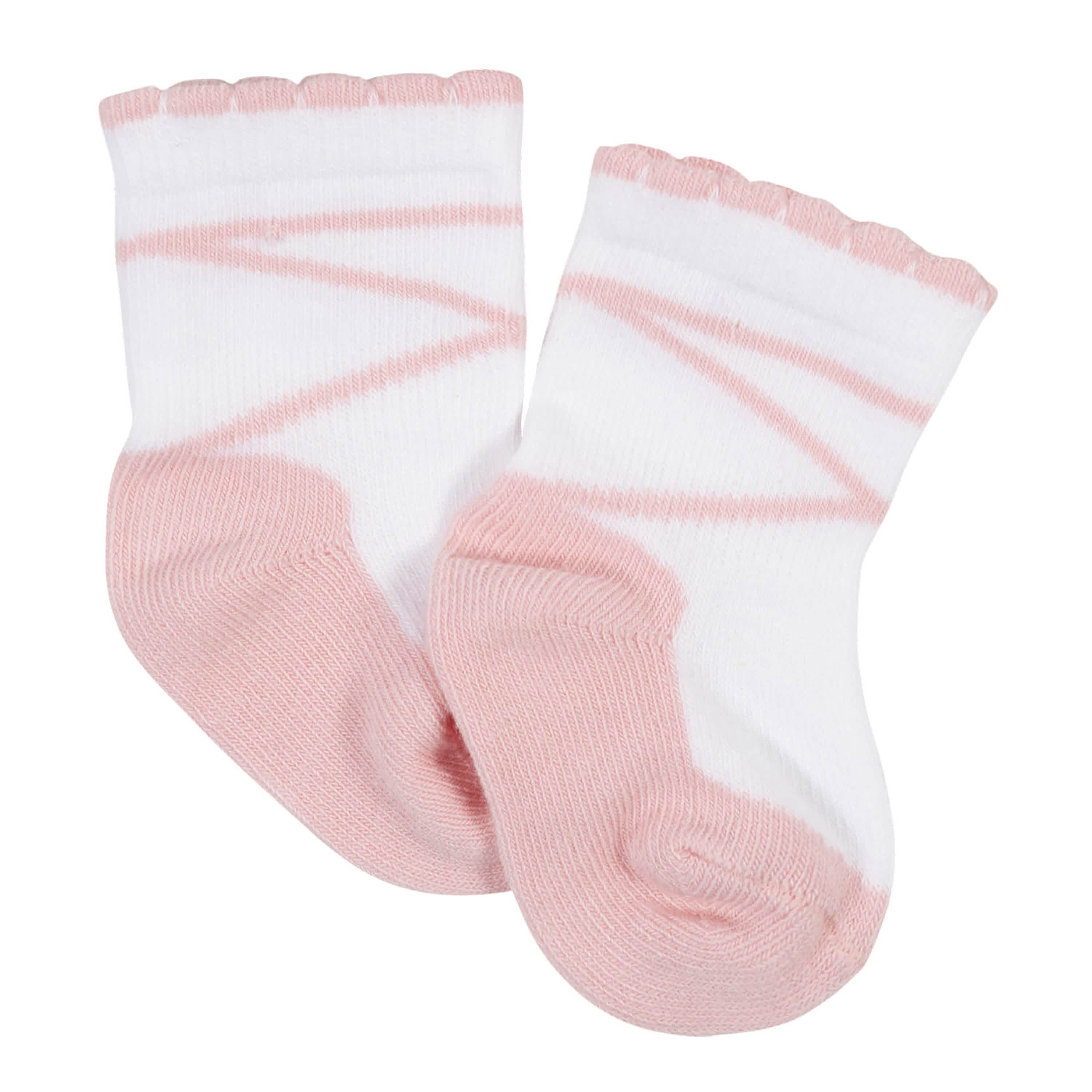 10-Pack Baby Girls Love You & White Wiggle Proof® Socks - Image 3