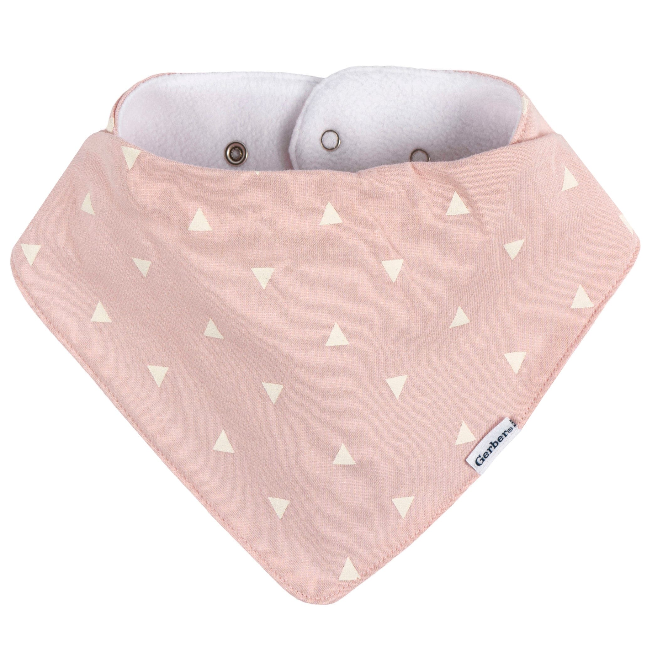 10-Pack Baby Girls Pink Plaid Jersey Bandana Bibs - Image 6