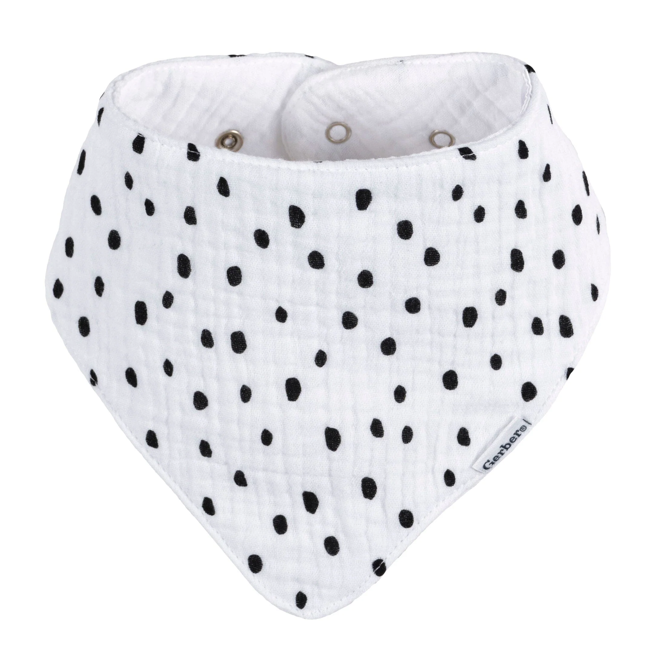 10-Pack Baby Neutral Black & White Muslin Bandana Bibs - Image 4