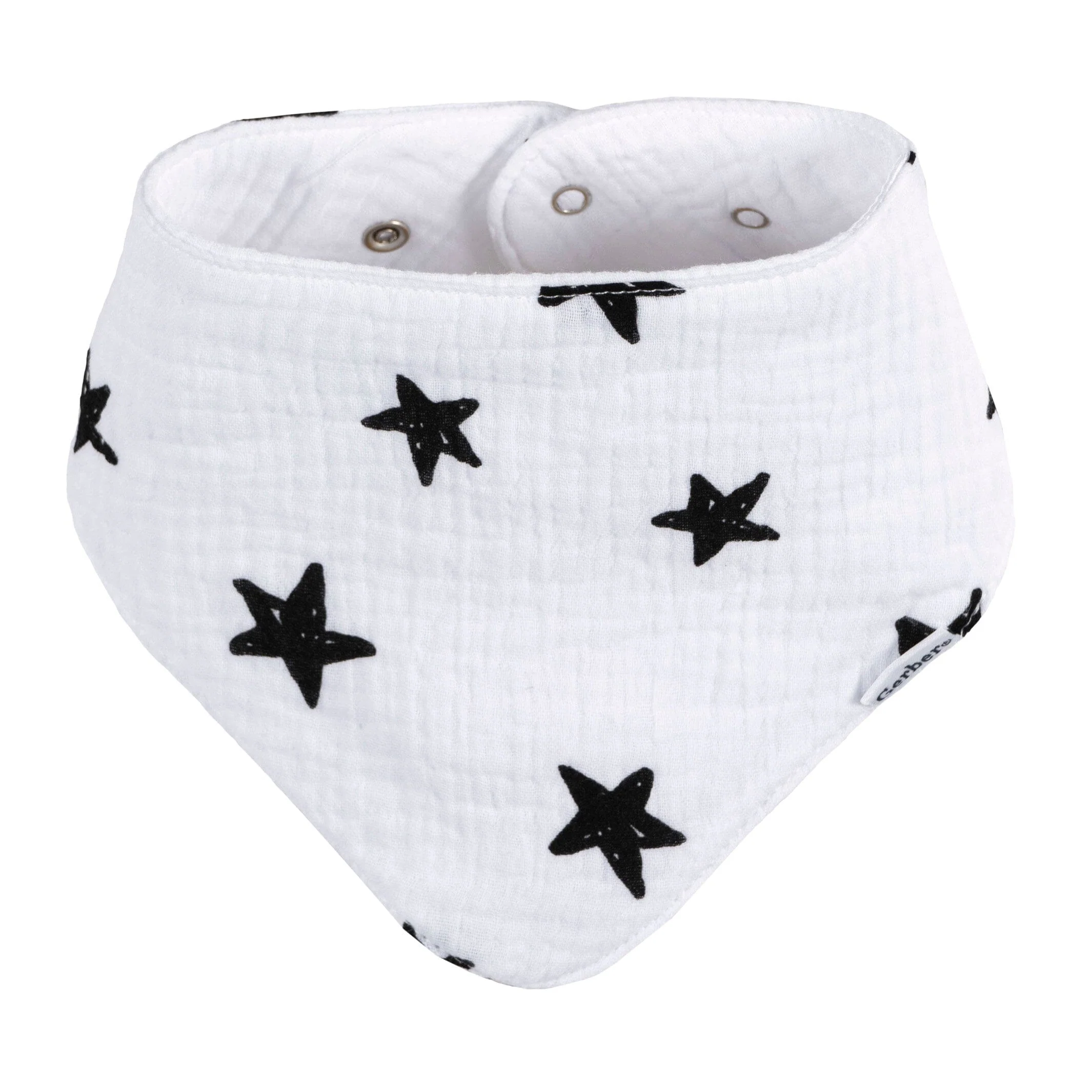 10-Pack Baby Neutral Black & White Muslin Bandana Bibs - Image 5