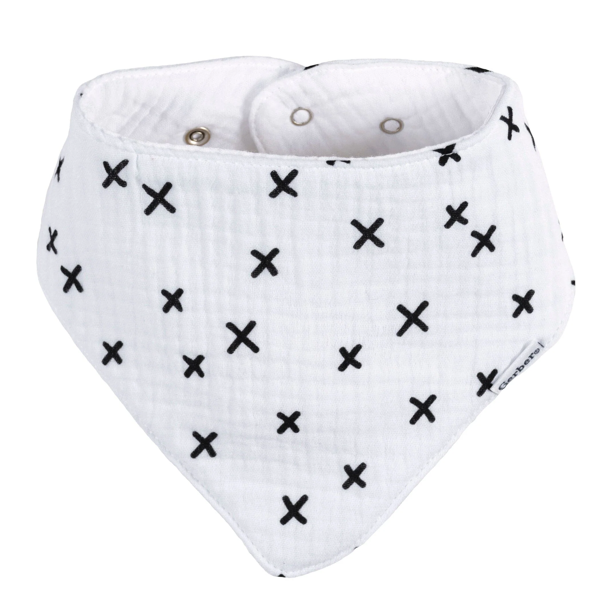 10-Pack Baby Neutral Black & White Muslin Bandana Bibs - Image 6