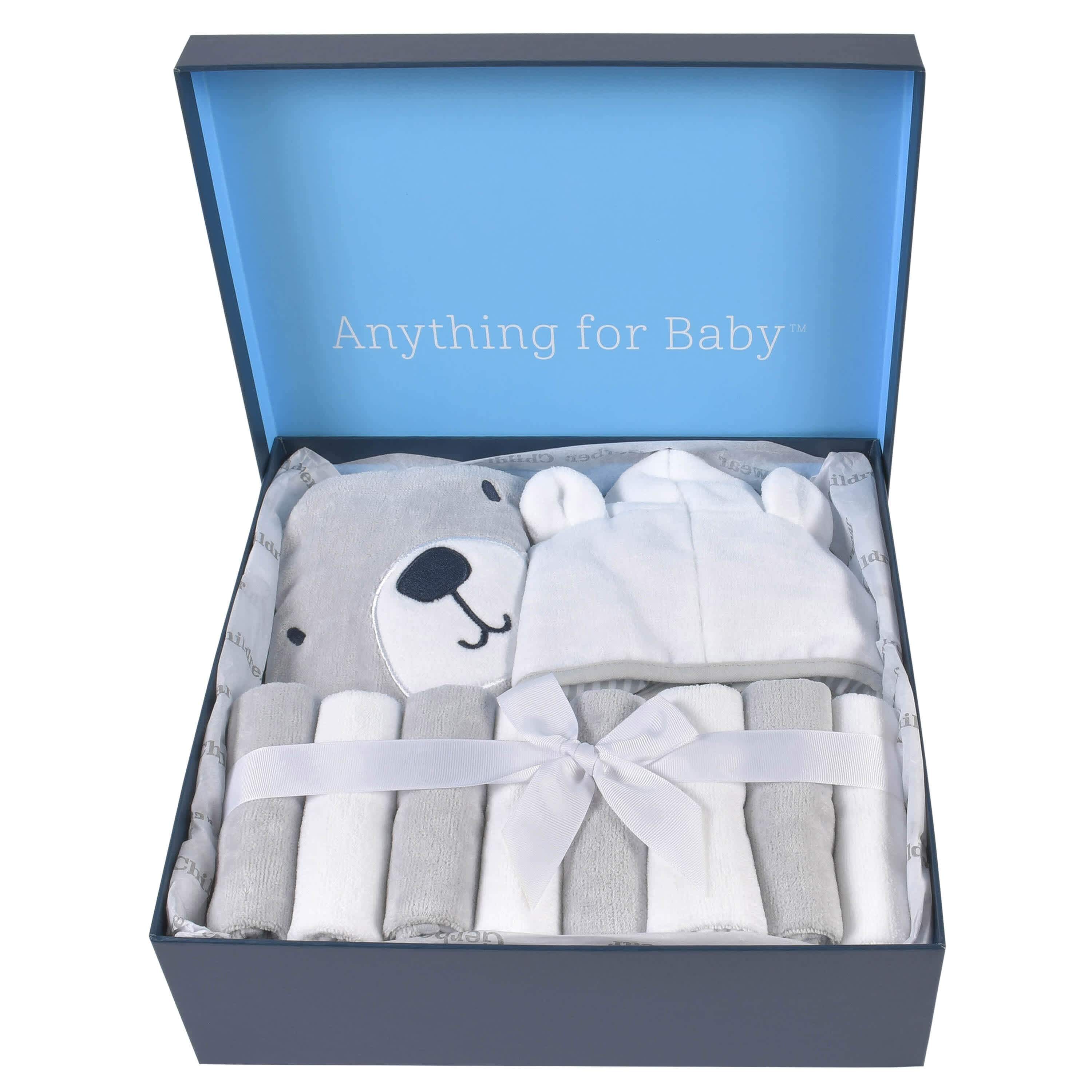 10-Piece Baby & Toddler Boys Bear Hooded Towel, Robe, & Washcloths Set - Image 2