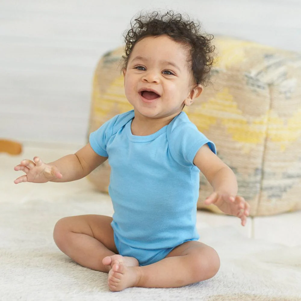 Onesies® Baby 5-Pack Solid Light Blue Bodysuits - Image 2