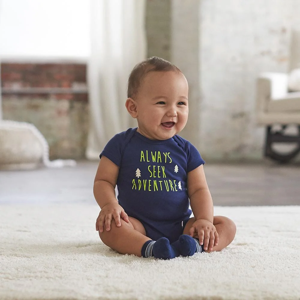5-Pack Boys Hedgehog Short Sleeve Onesies® Bodysuits - Image 3