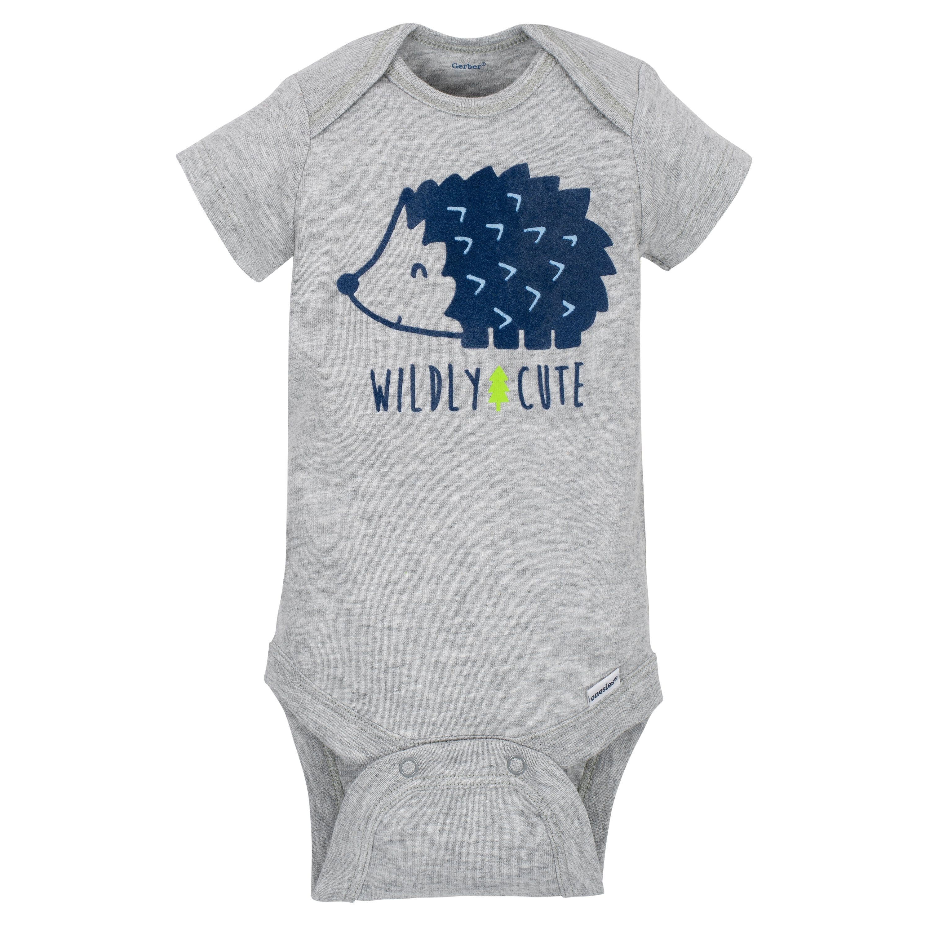 5-Pack Boys Hedgehog Short Sleeve Onesies® Bodysuits - Image 6