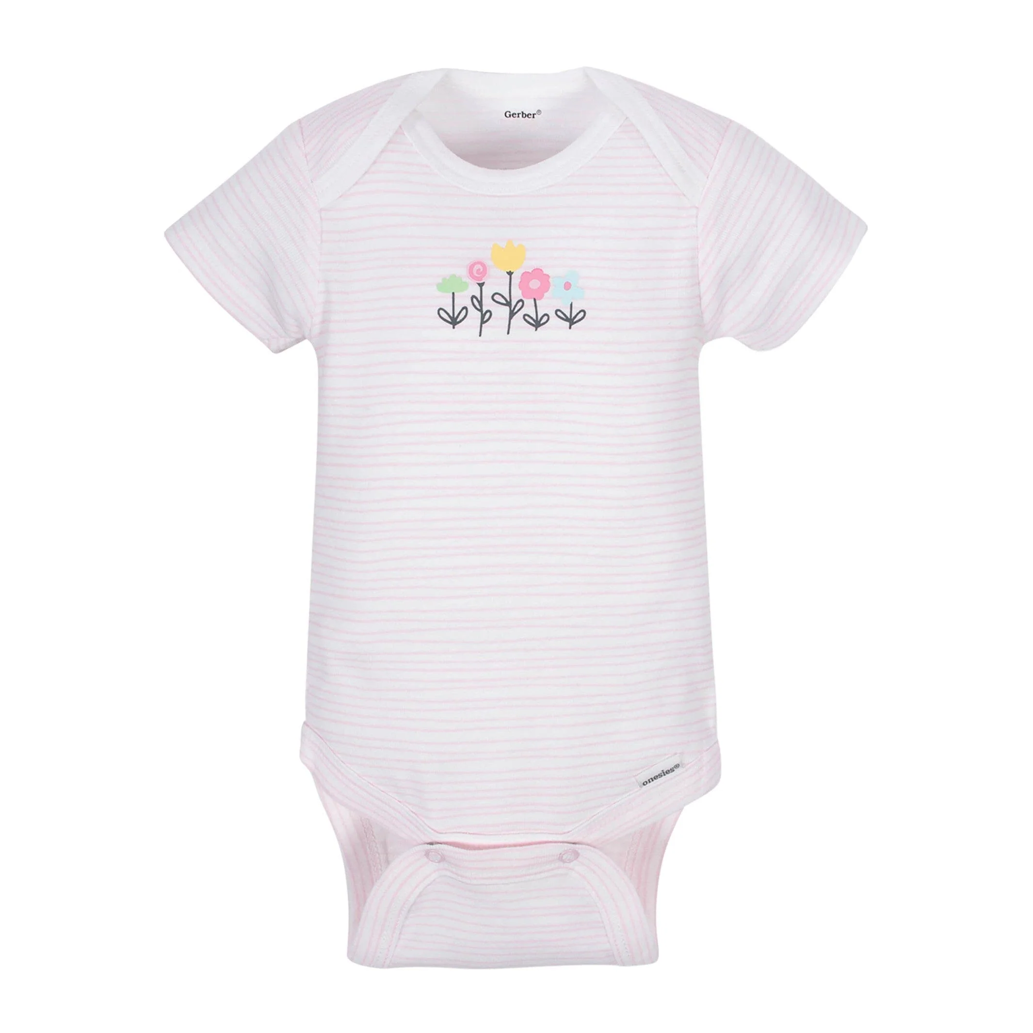 8-Pack Baby Girl Kitty Short Sleeve Onesies® Brand Bodysuits - Image 4