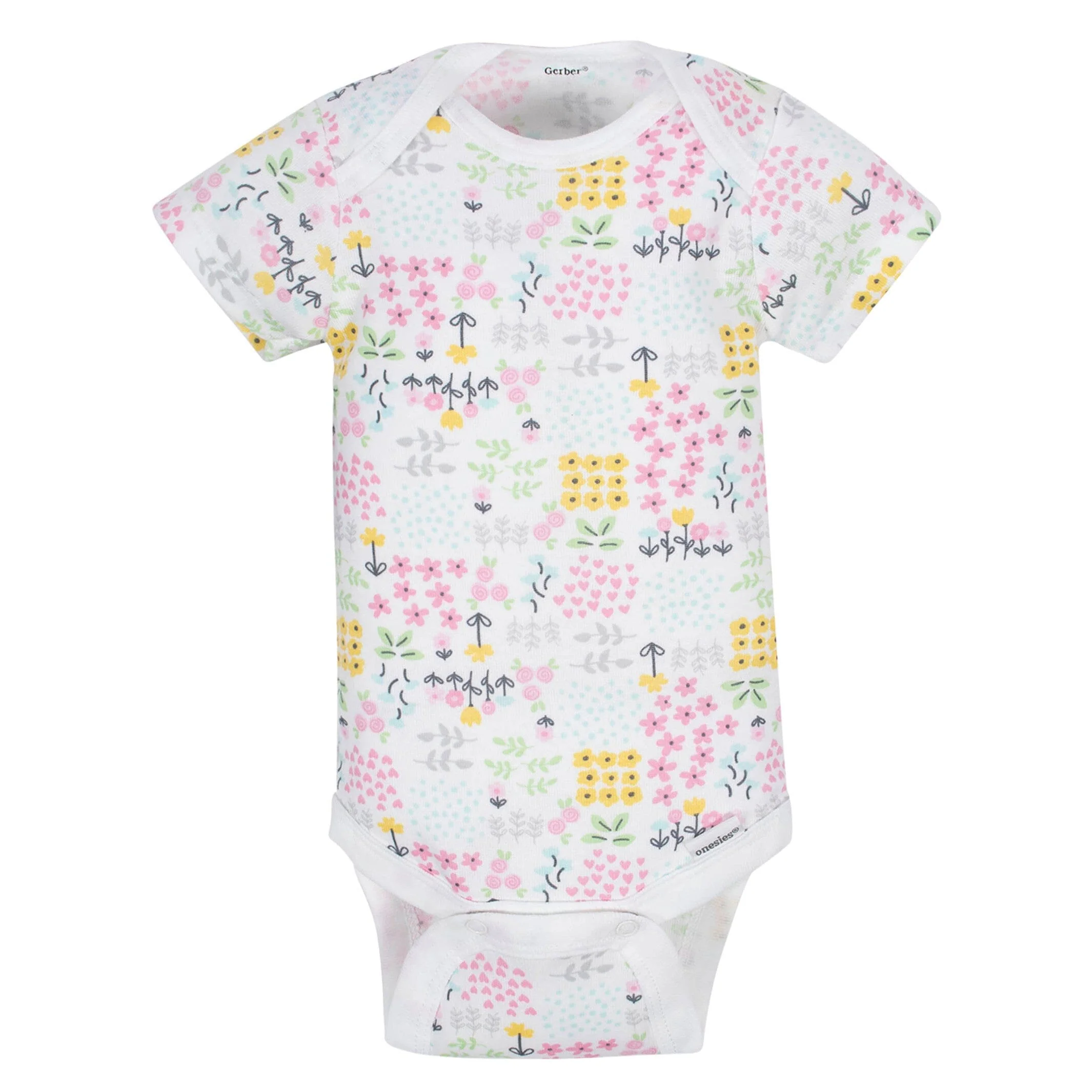 8-Pack Baby Girl Kitty Short Sleeve Onesies® Brand Bodysuits - Image 5