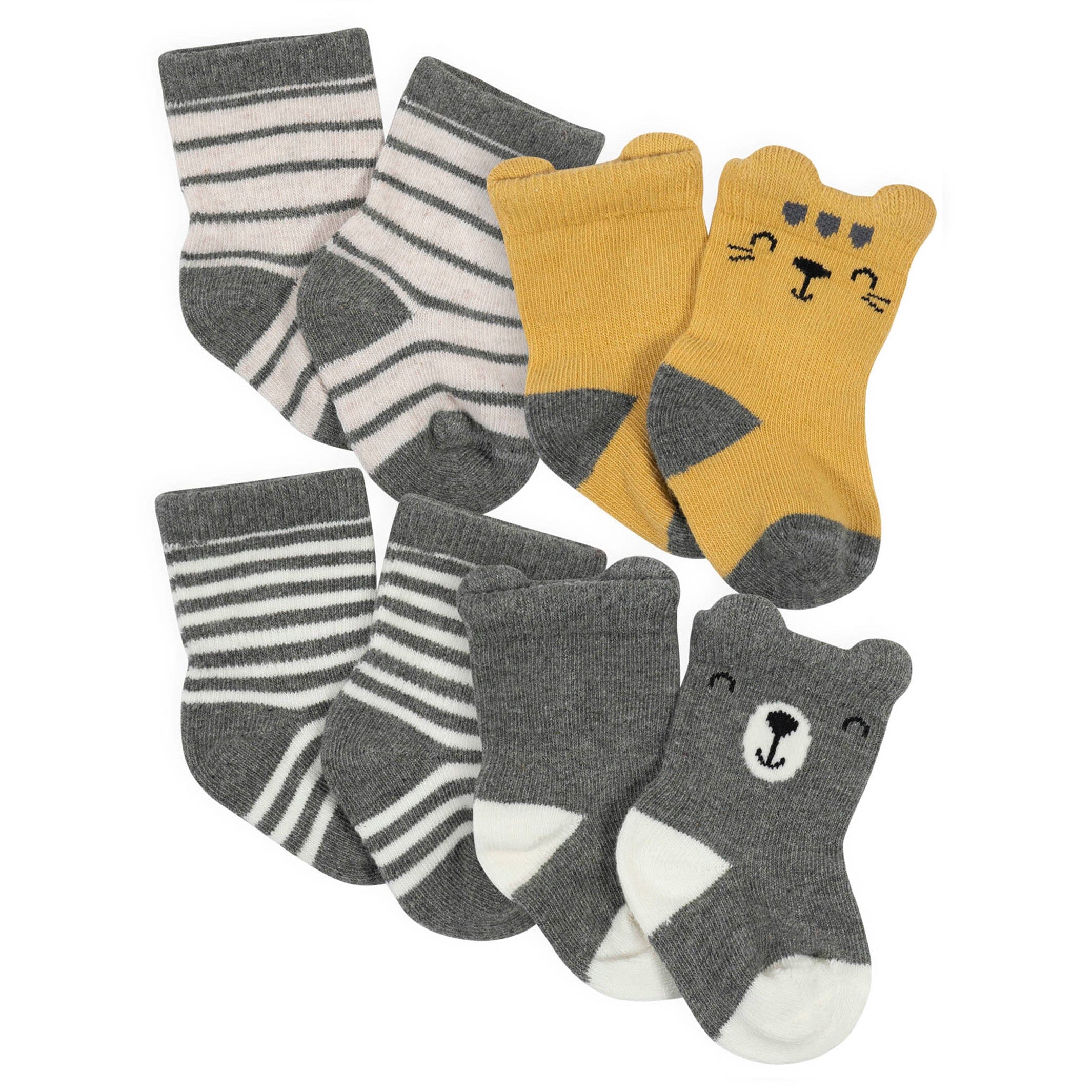 12-Pack Baby Boys Dino, Lion, & Camping Wiggle-Proof™ Socks - Image 10