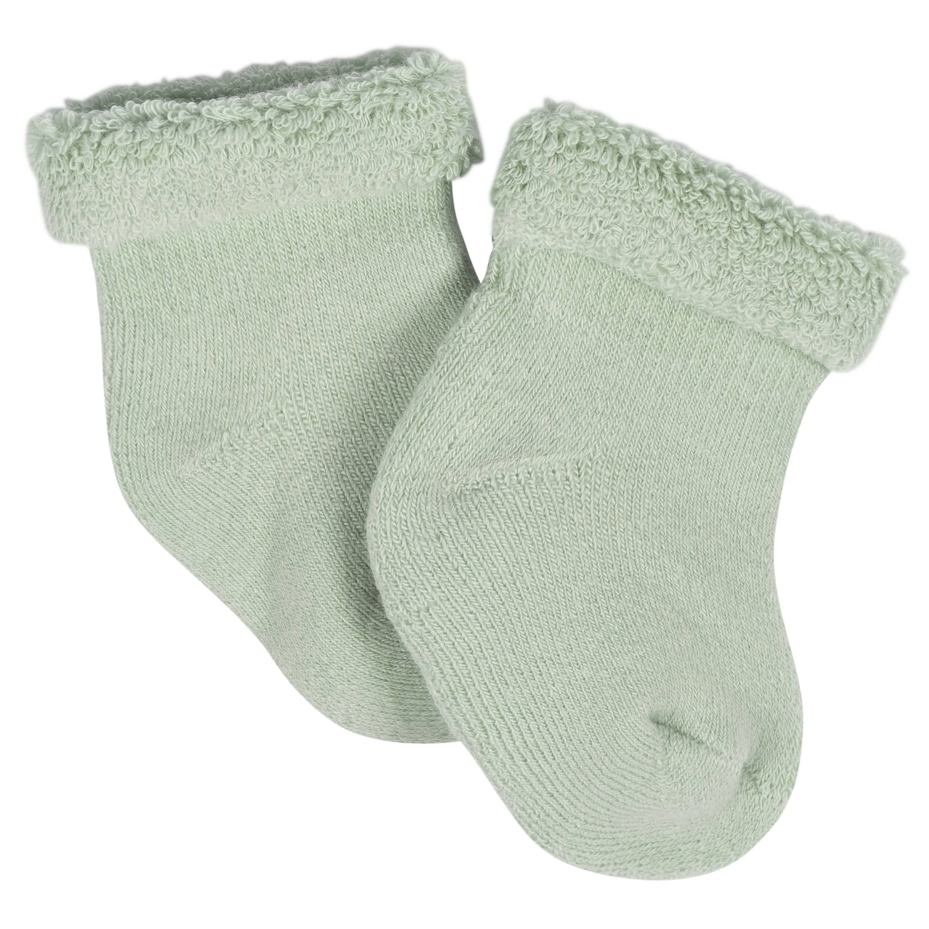12-Pack Baby Girls Golden Floral Terry Wiggle Proof® Socks - Image 13