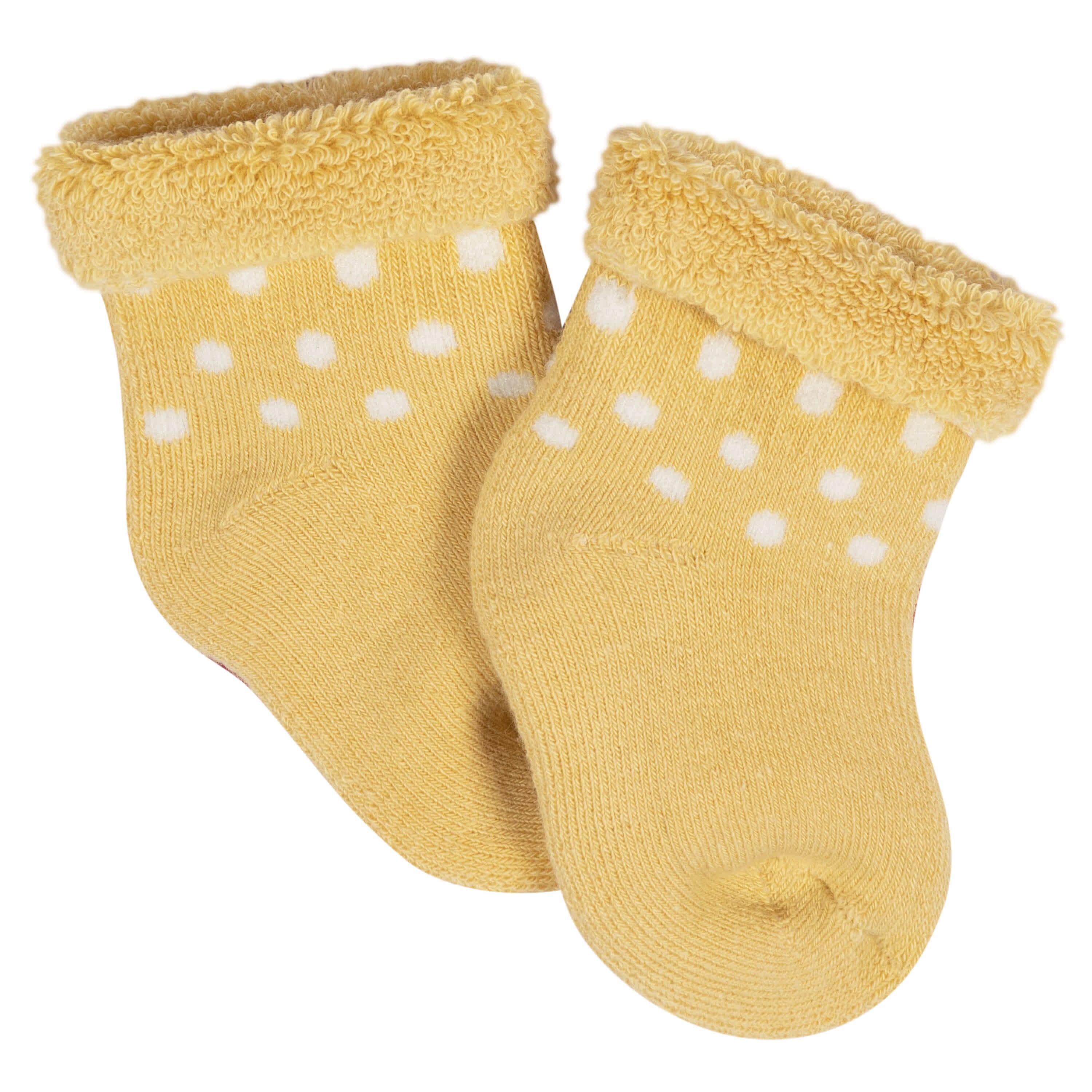 12-Pack Baby Girls Golden Floral Terry Wiggle Proof® Socks - Image 2