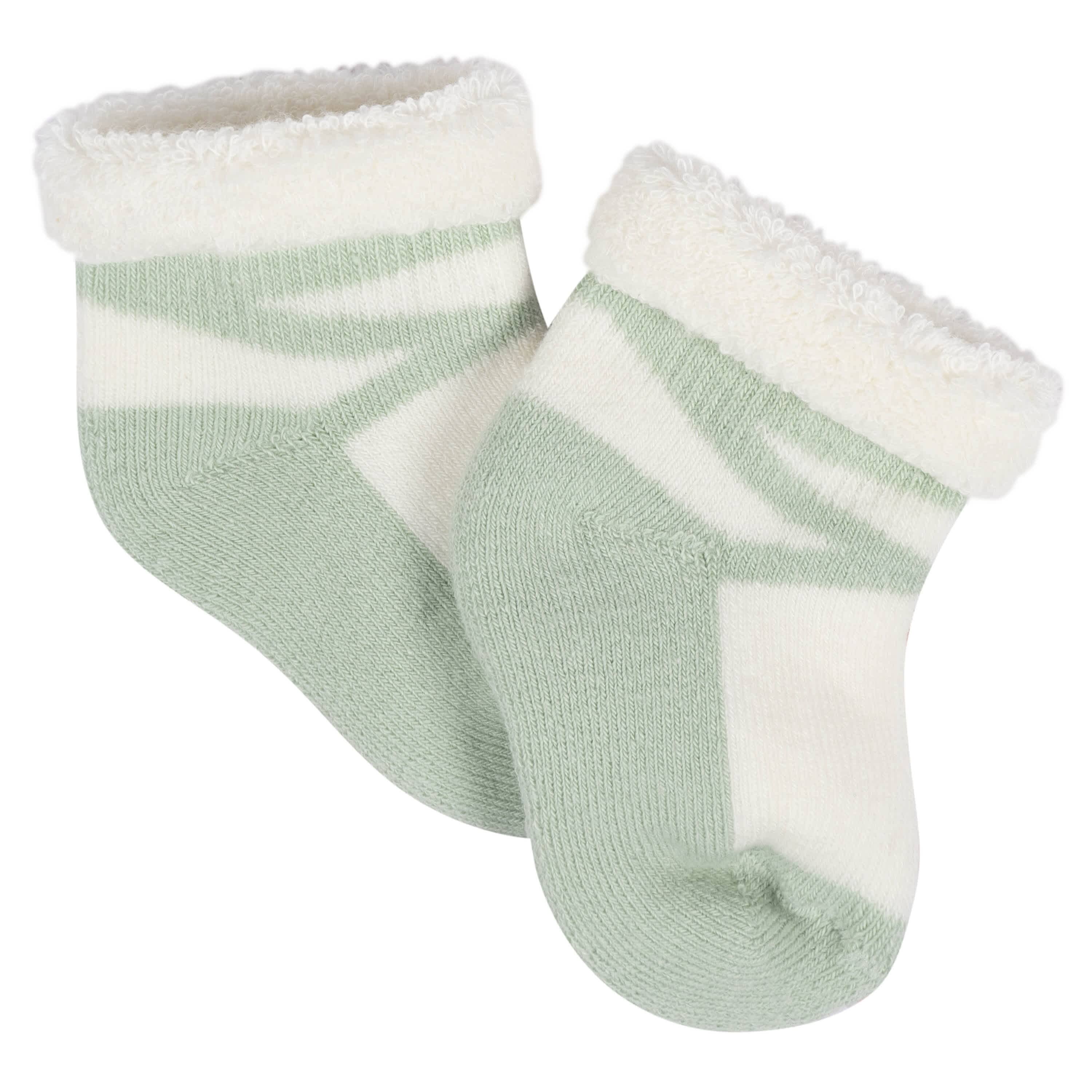 12-Pack Baby Girls Golden Floral Terry Wiggle Proof® Socks - Image 3
