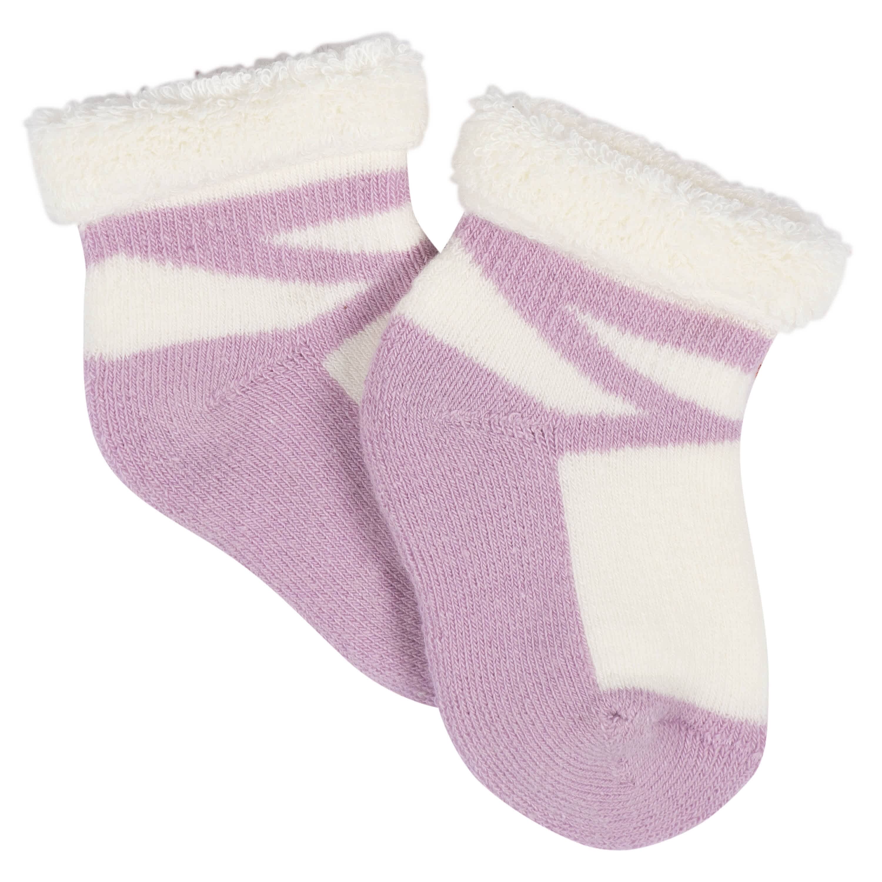 12-Pack Baby Girls Lavender Garden Terry Wiggle Proof® Socks - Image 3