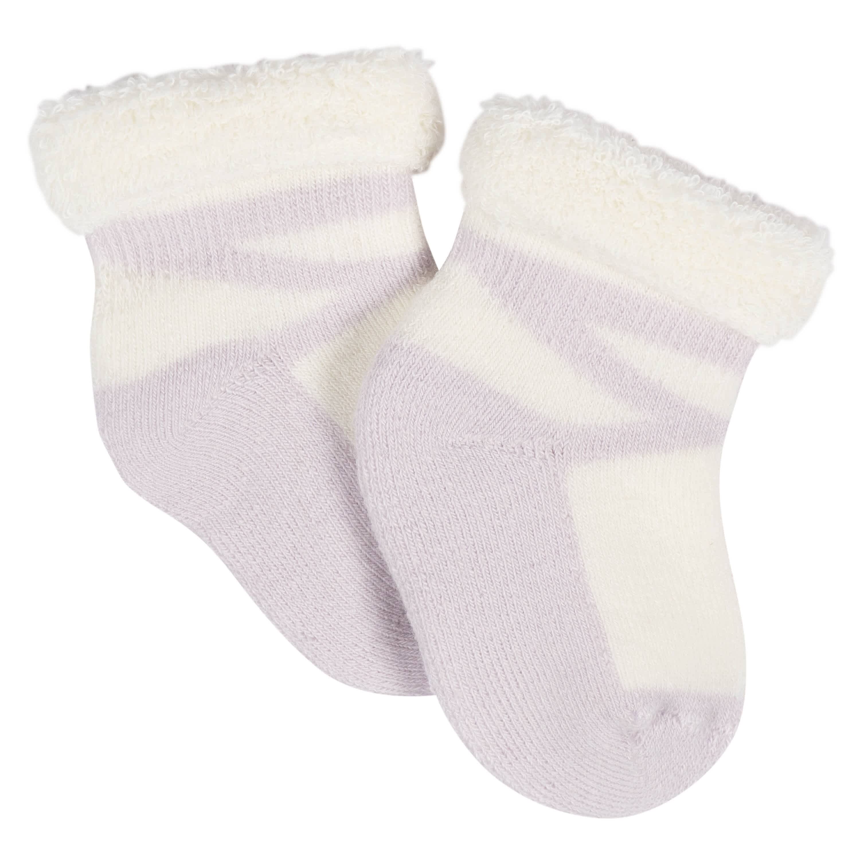 12-Pack Baby Girls Lavender Garden Terry Wiggle Proof® Socks - Image 7