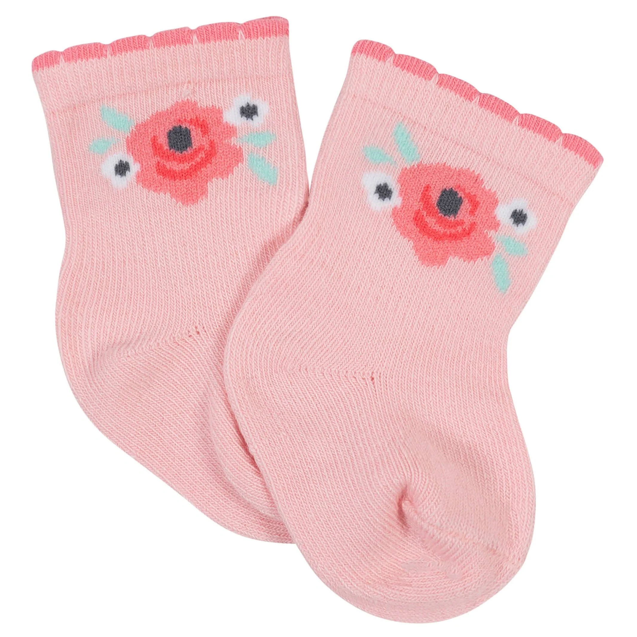 12-Pack Baby Girls Love, Floral, & Fairy Tale Wiggle-Proof™ Socks - Image 10