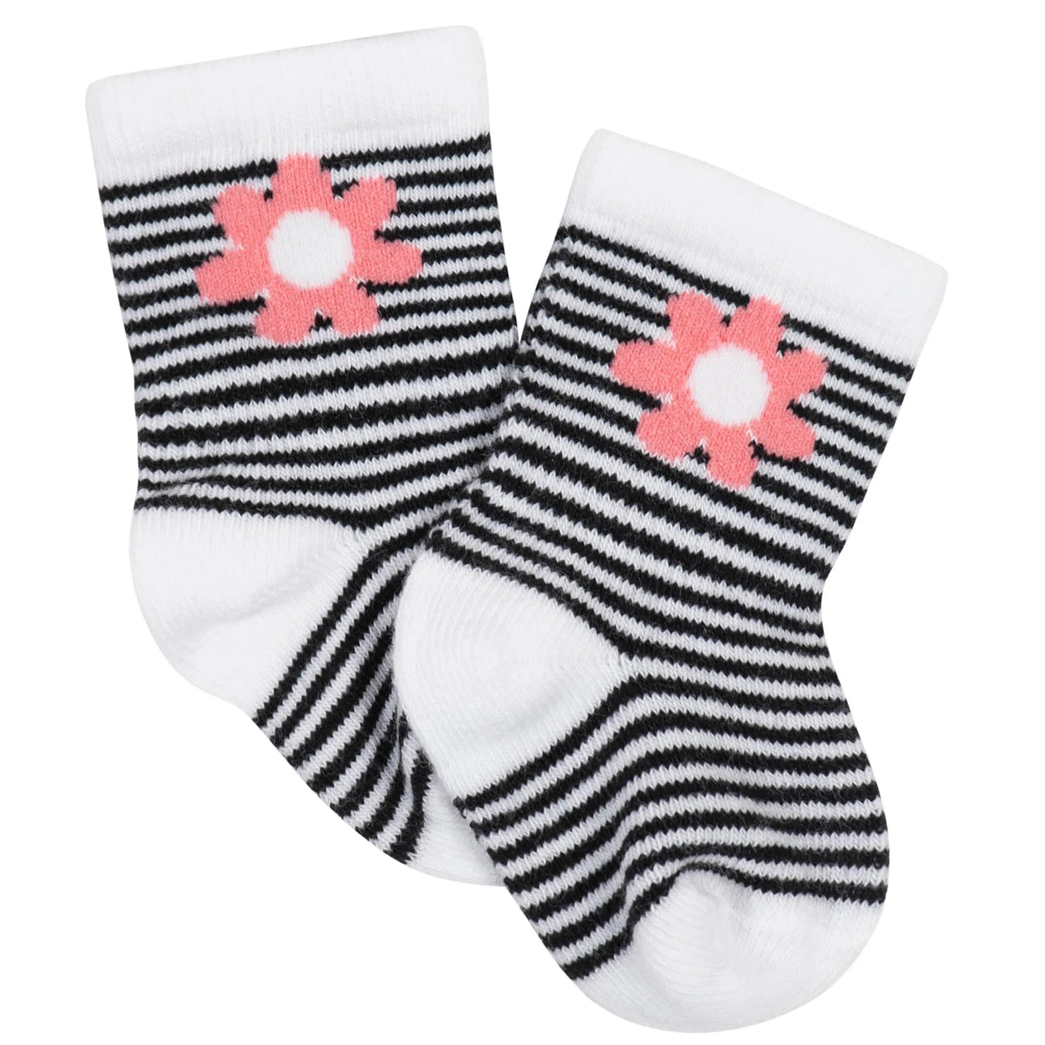 12-Pack Baby Girls Love, Floral, & Fairy Tale Wiggle-Proof™ Socks - Image 11