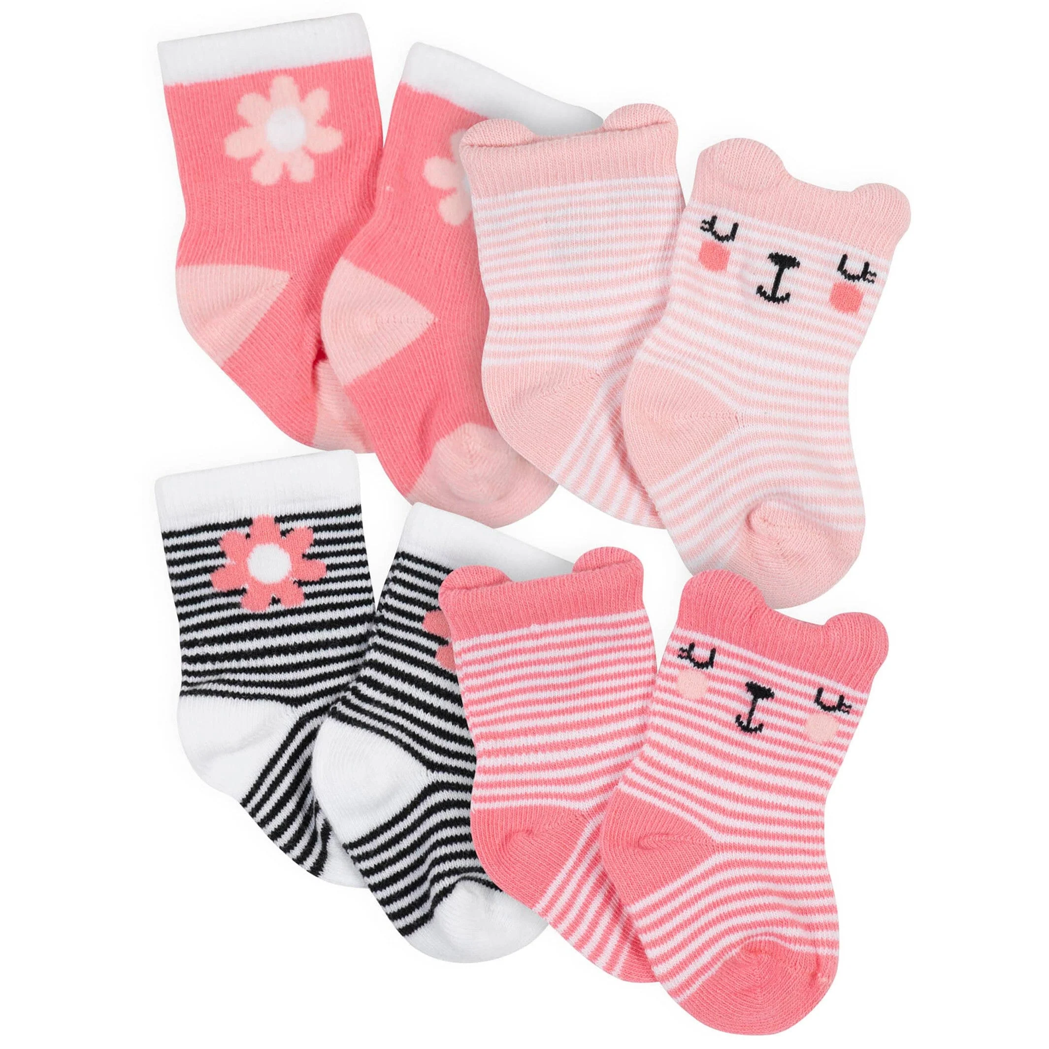 12-Pack Baby Girls Love, Floral, & Fairy Tale Wiggle-Proof™ Socks - Image 16
