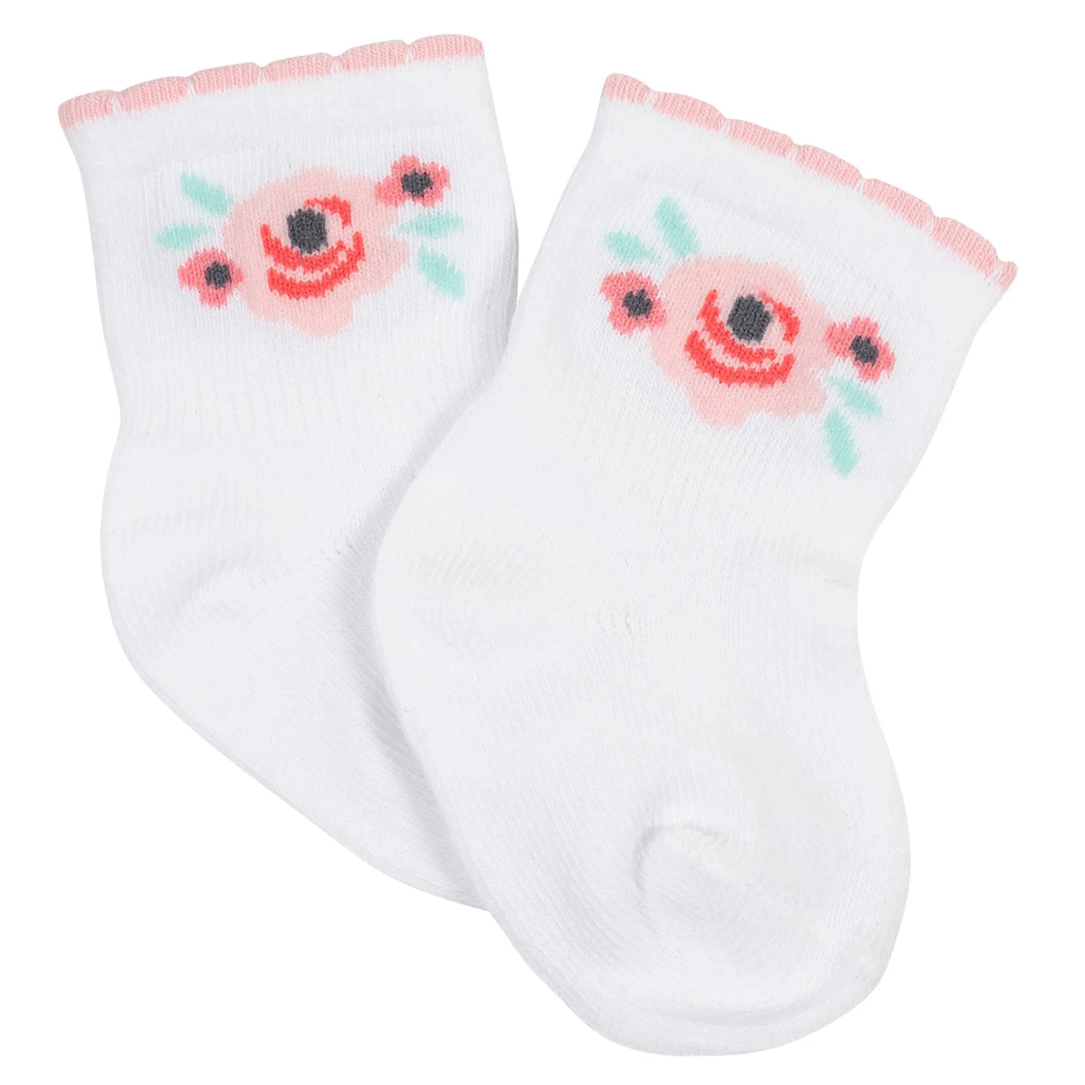 12-Pack Baby Girls Love, Floral, & Fairy Tale Wiggle-Proof™ Socks - Image 4