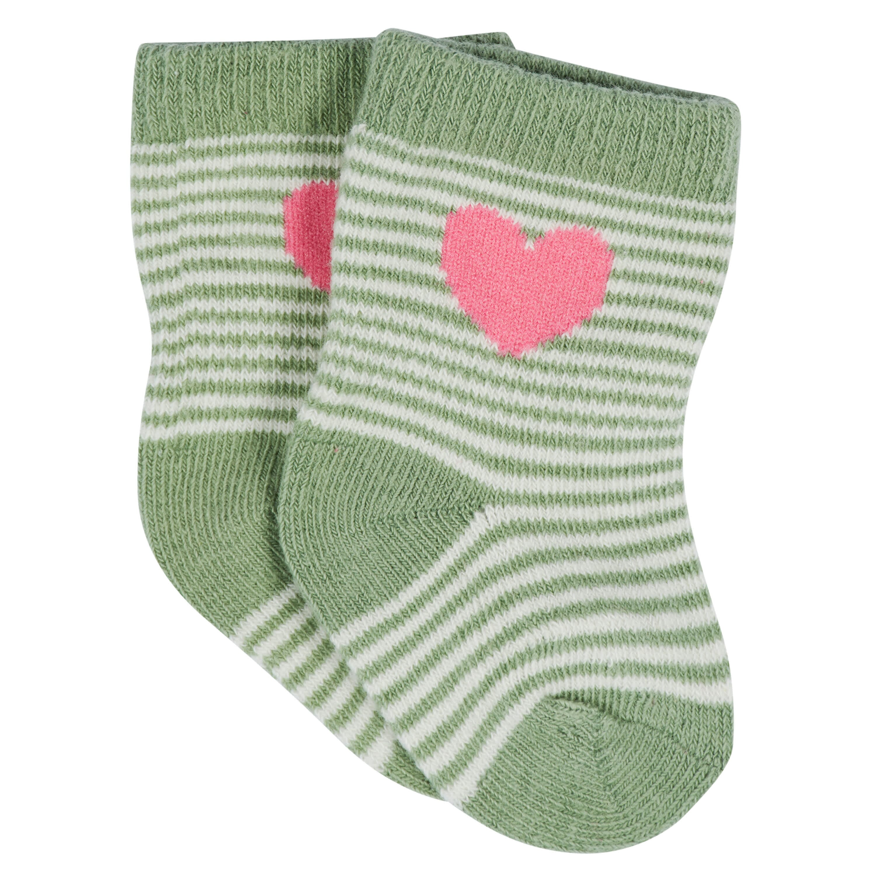 12-Pack Baby & Toddler Girls Floral Fox Jersey Crew Wiggle Proof® Socks - Image 10