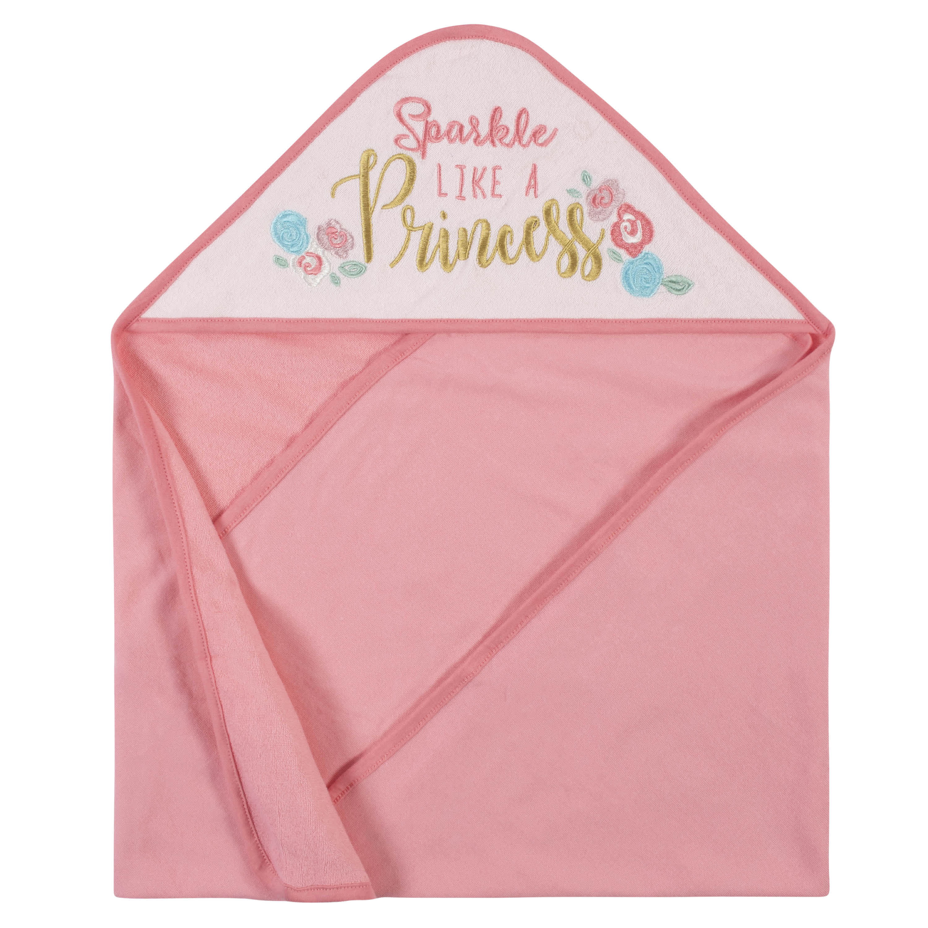 12-Piece Baby Girls Princess Hooded Towels & Washcloths Set - Image 2