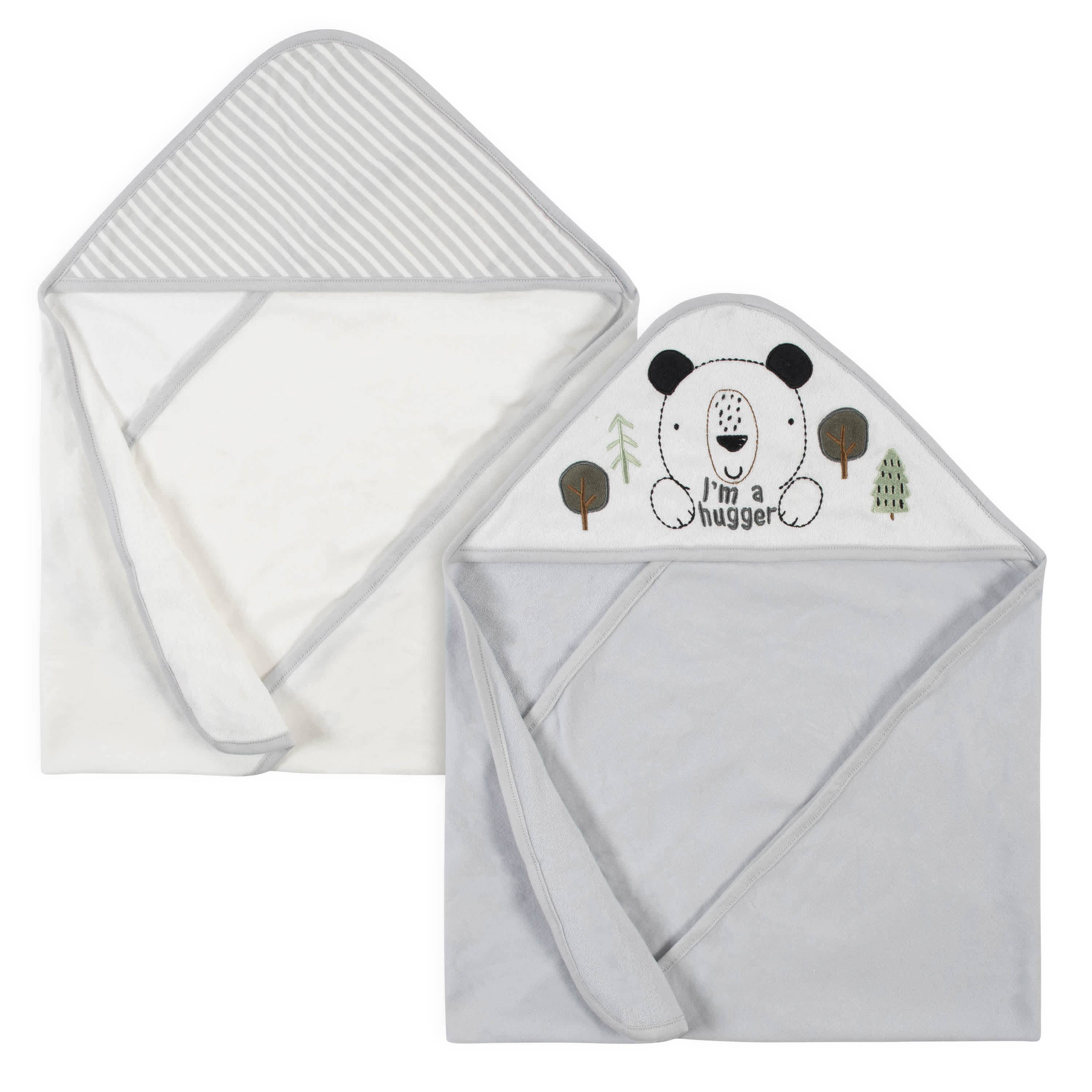 12-Piece Boys Bear Hooded Towel & Washcloth Set - Image 2