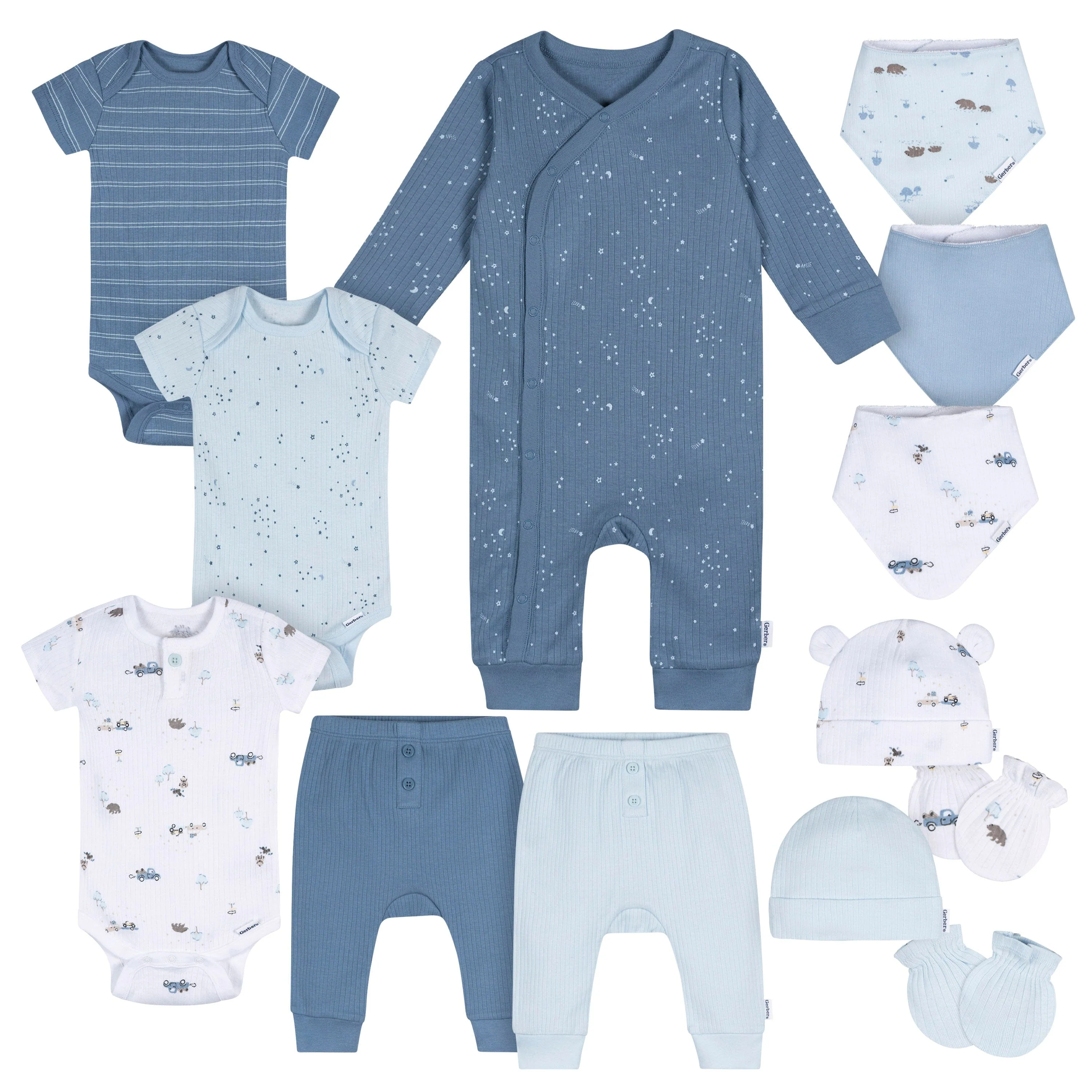 13-Piece Baby Boys Road Trip Baby Essentials Gift Set - Image 2