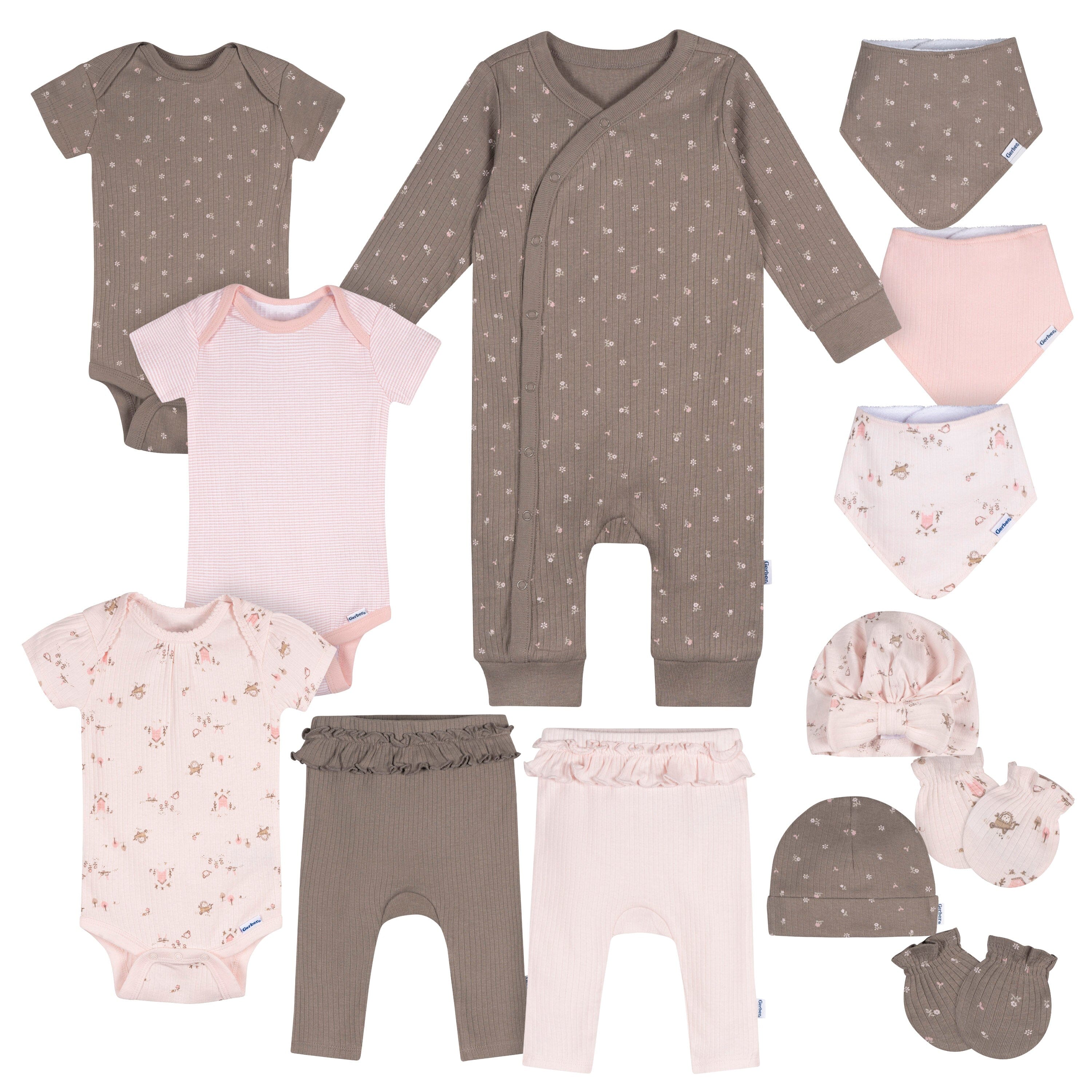 13-Piece Baby Girls Garden Baby Essentials Gift Set - Image 2