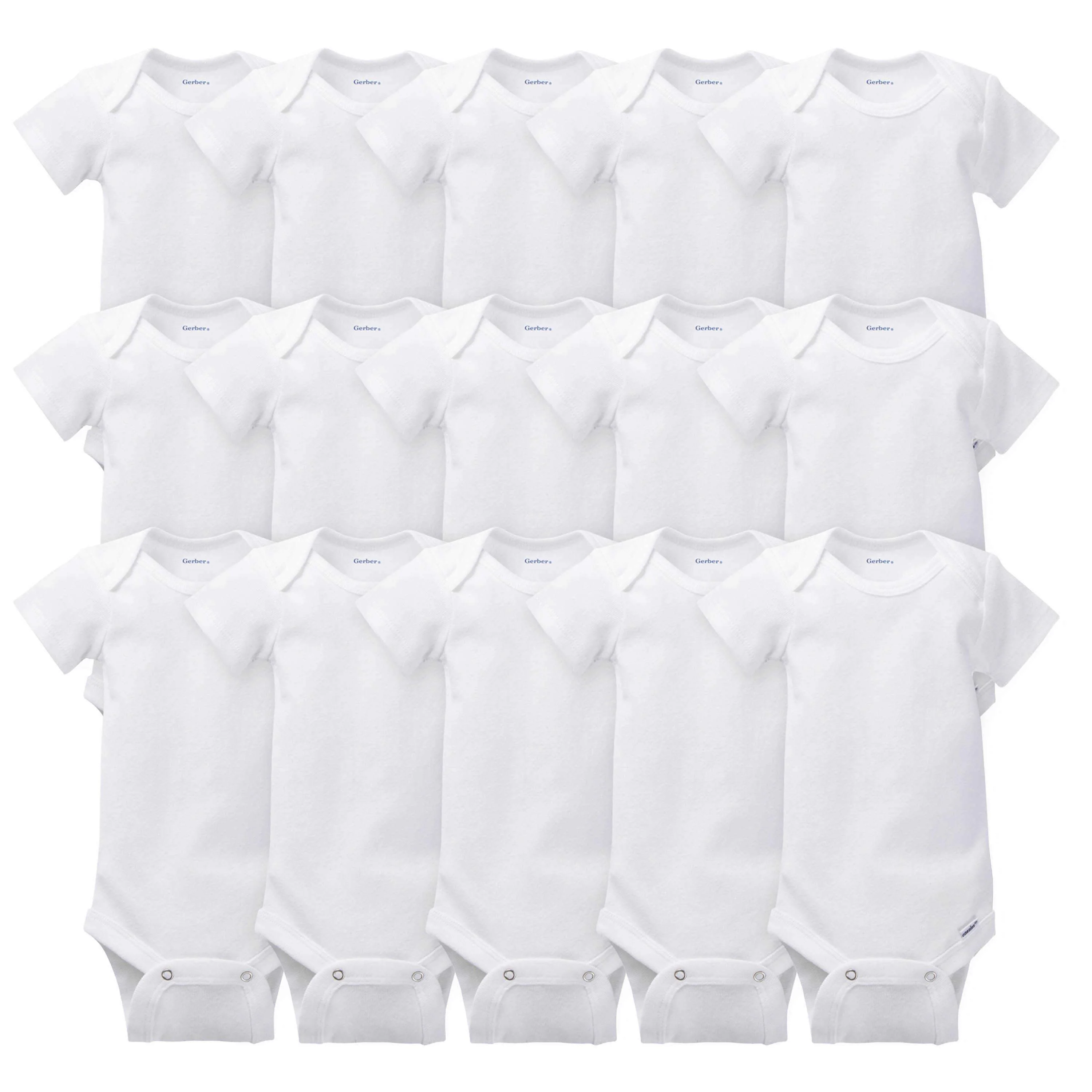 15-Pack White Onesies® Bodysuits Bundle