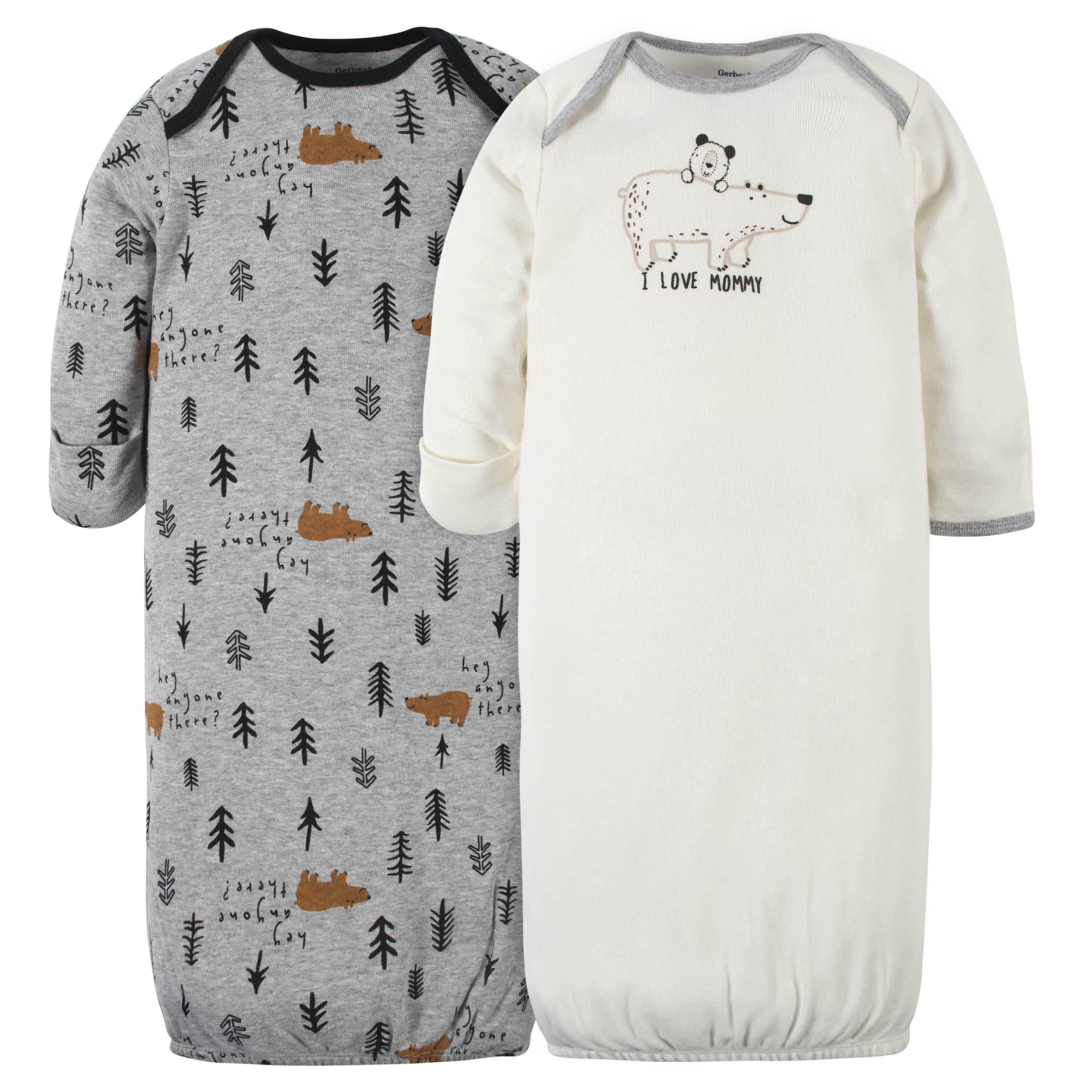 16-Piece Baby Boys Bear Gown, Mitten, Cap, & Sock Set - Image 2