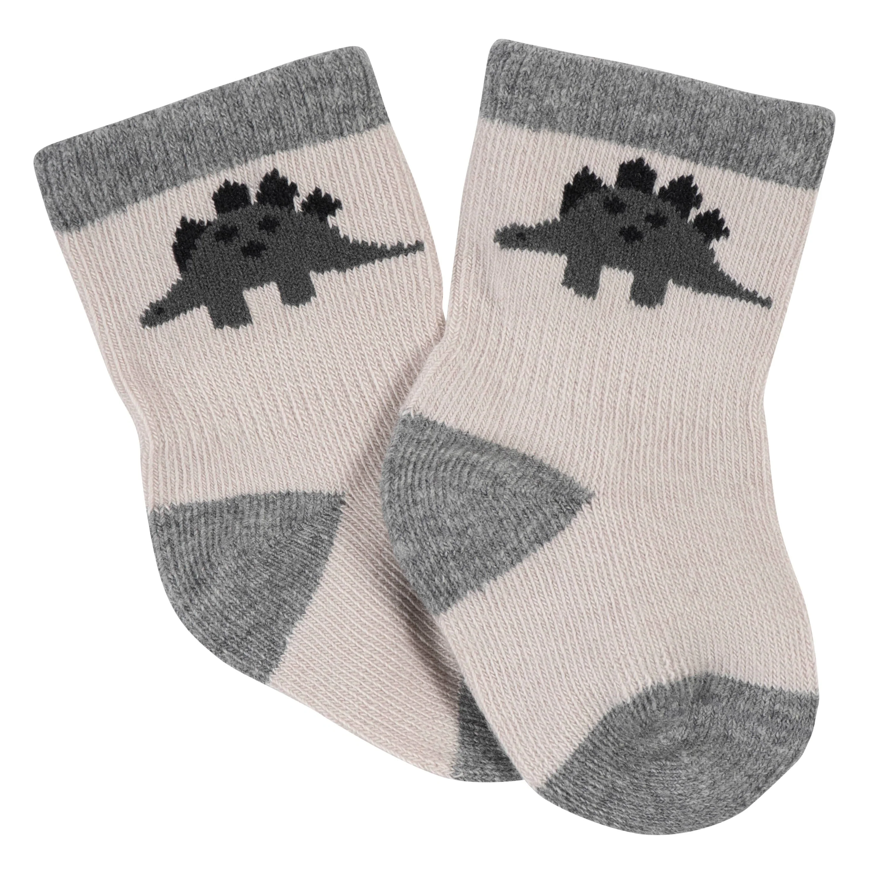 16-Piece Baby Boys Dino Gown, Mitten, Cap, & Sock Set - Image 9