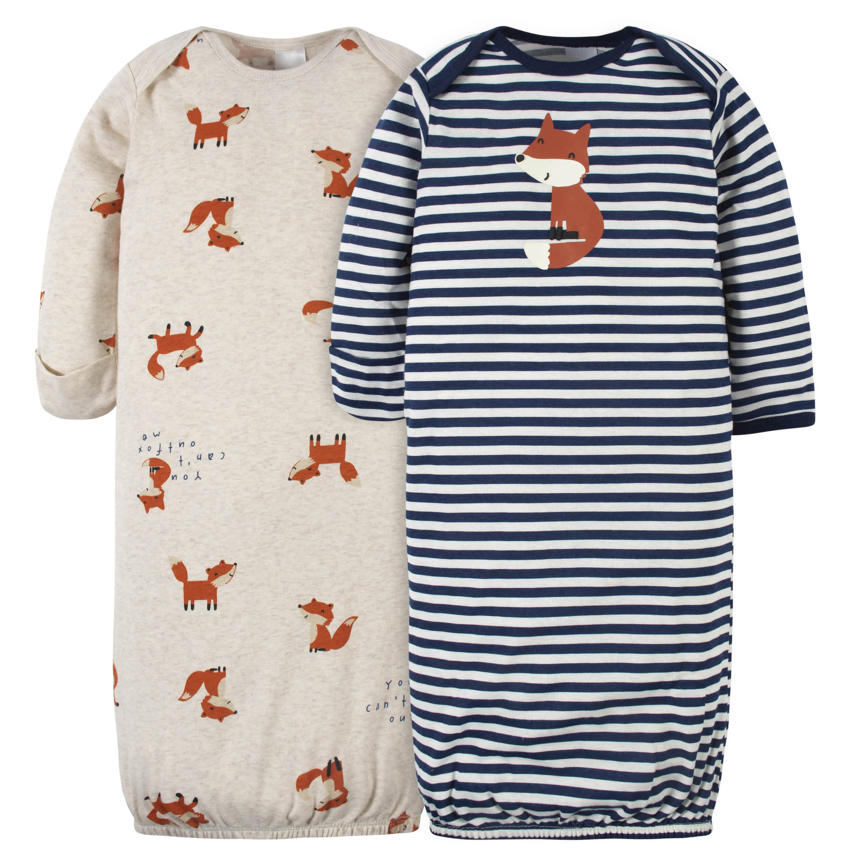 16-Piece Baby Boys Fox Gown, Mitten, Cap, & Sock Set - Image 3