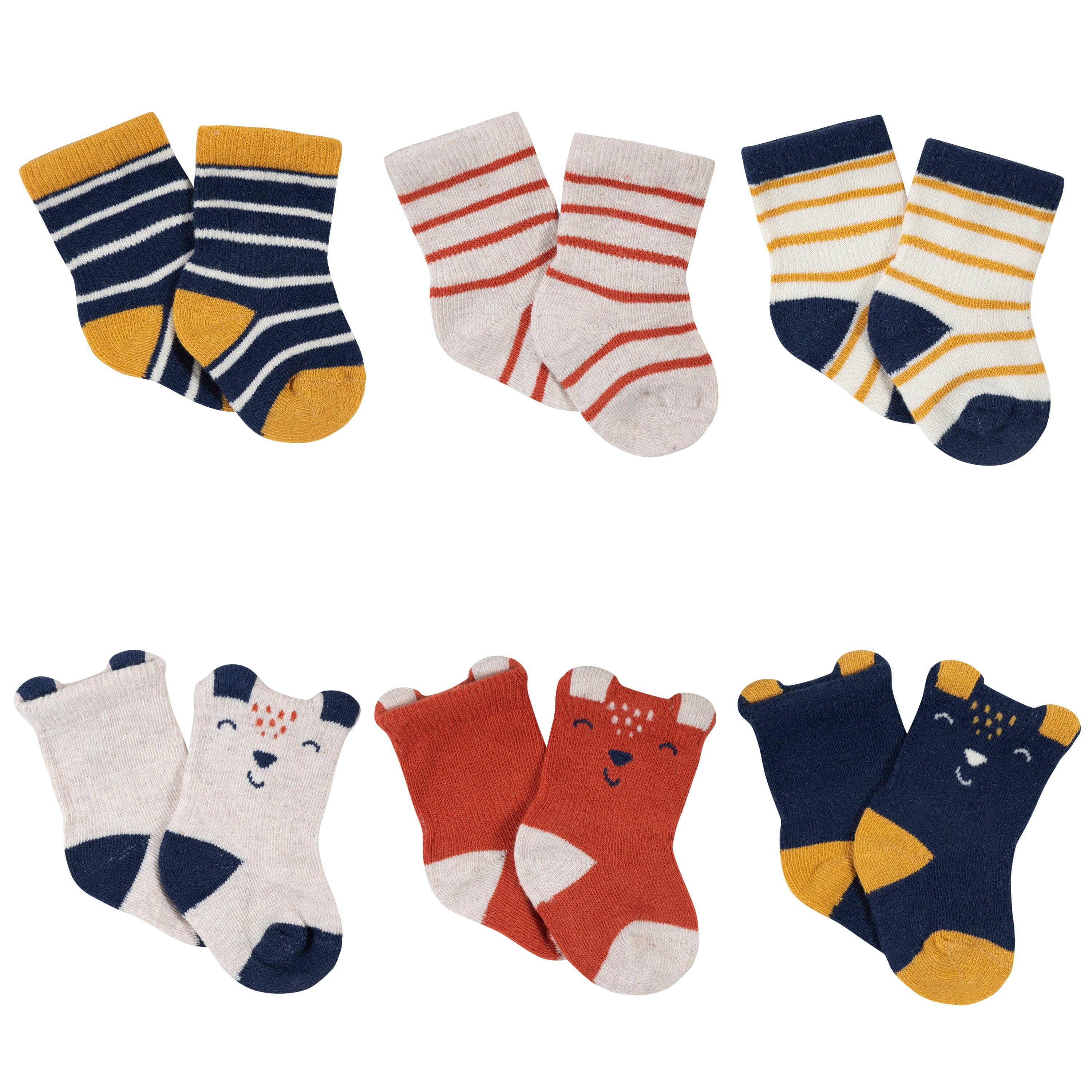16-Piece Baby Boys Fox Gown, Mitten, Cap, & Sock Set - Image 7