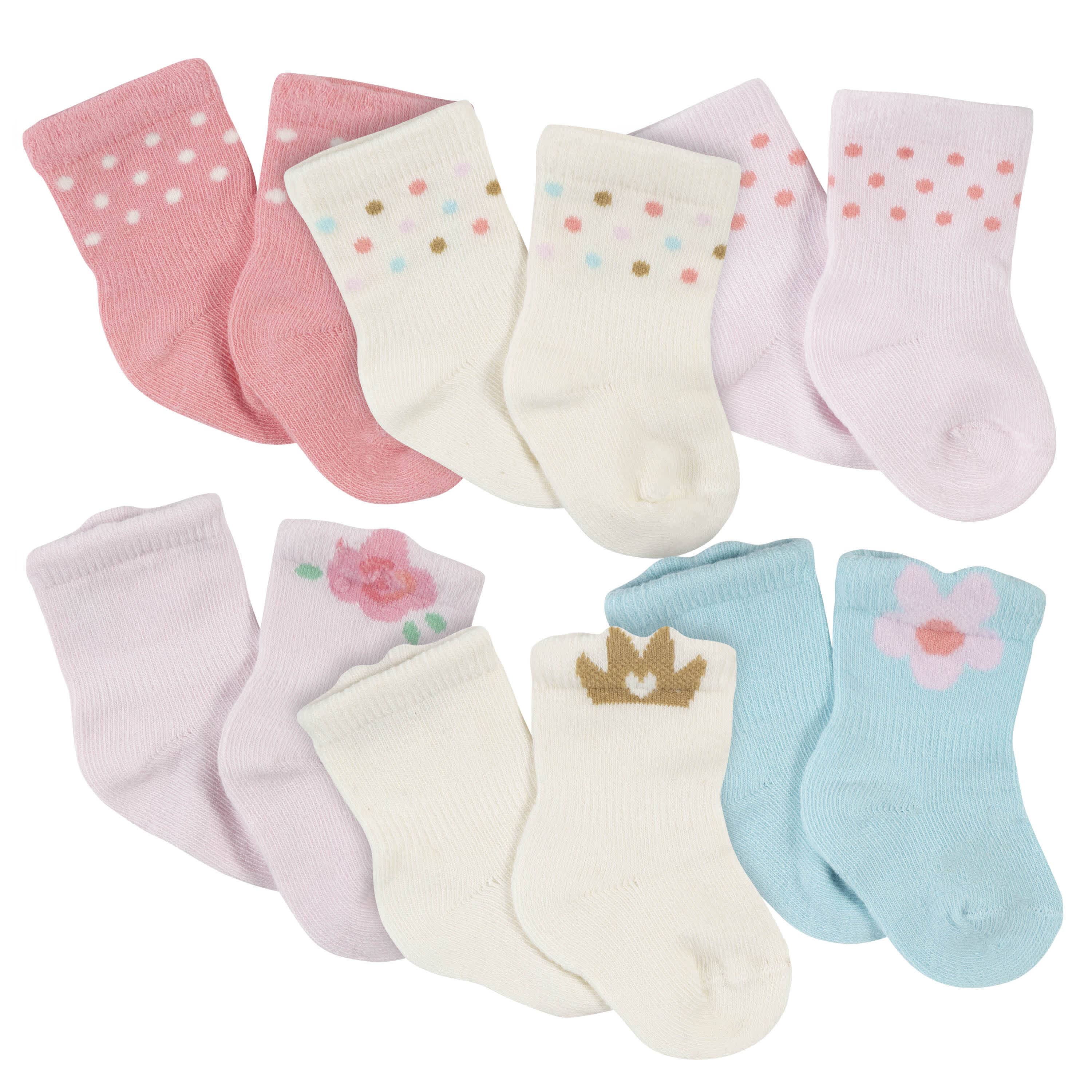 16-Piece Baby Girls Princess Gown, Mitten, Cap, & Sock Set - Image 5