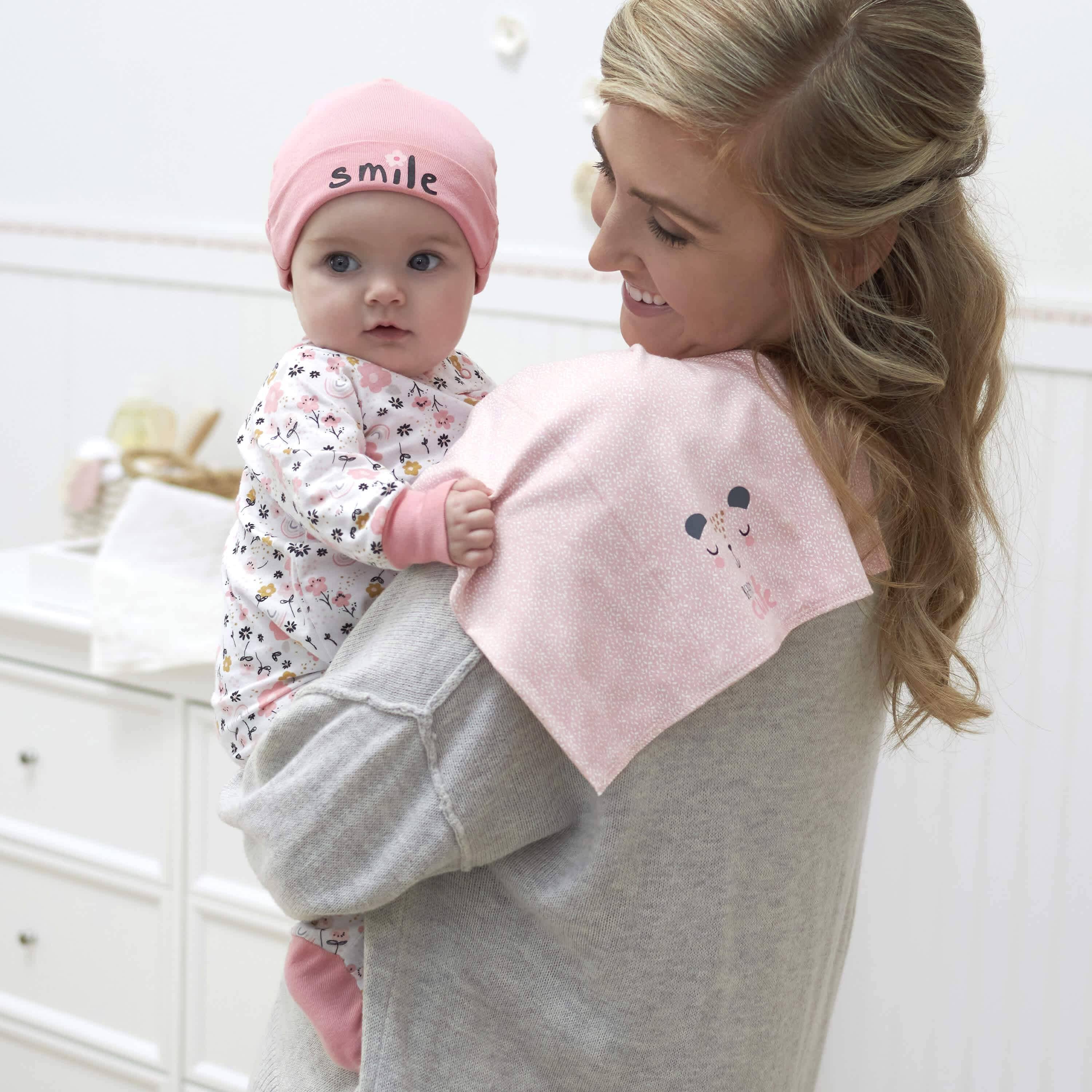 17-Piece Baby Girls Bear Apparel & Blankets Bundle - Image 19