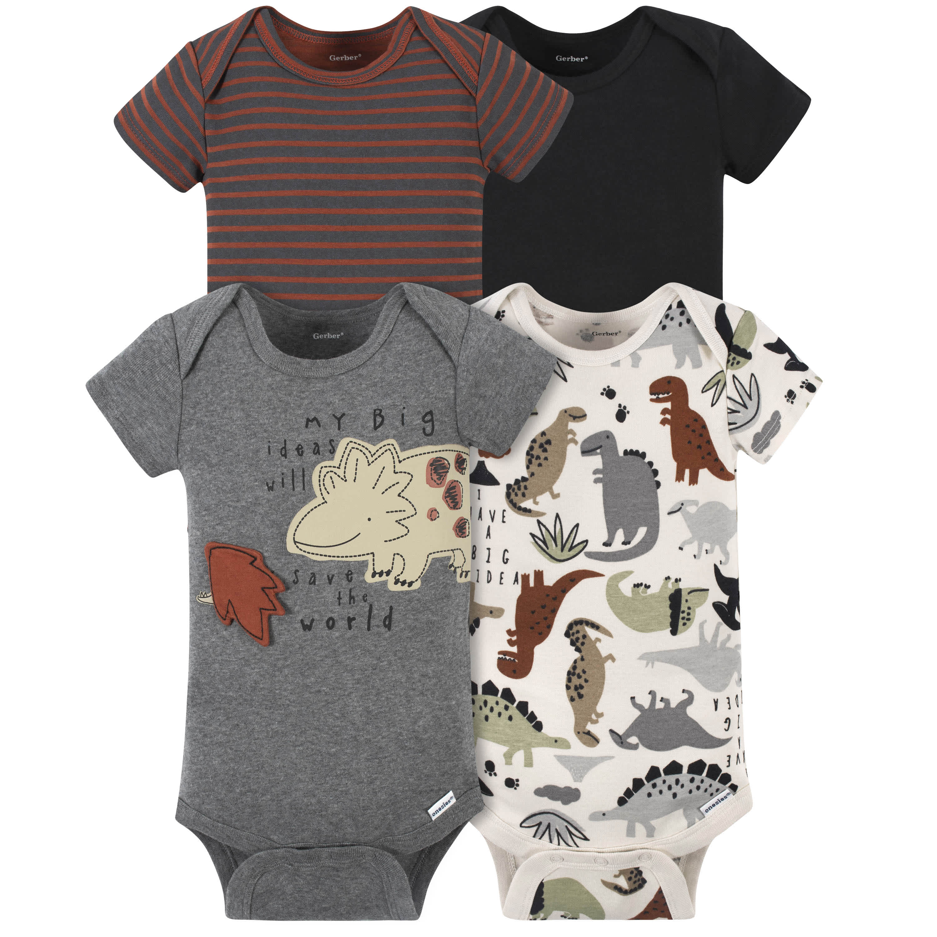 18-Piece Baby Boys Dino Onesies® Bodysuit, Mitten, Cap, & Sock Set - Image 2