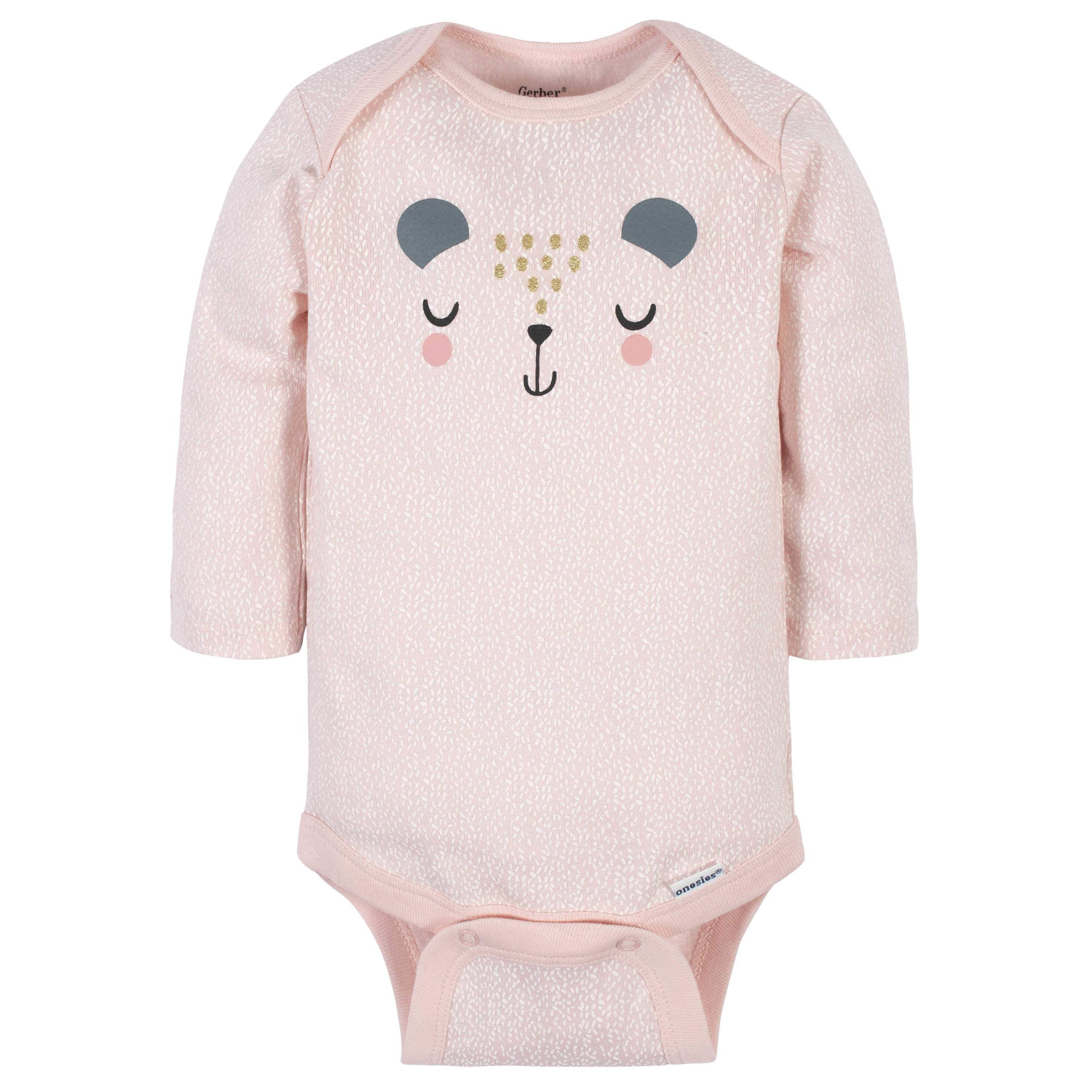 18-Piece Baby Girls Bear Sleep 'N Play, Onesies® Bodysuit, and Burpcloth Set - Image 6