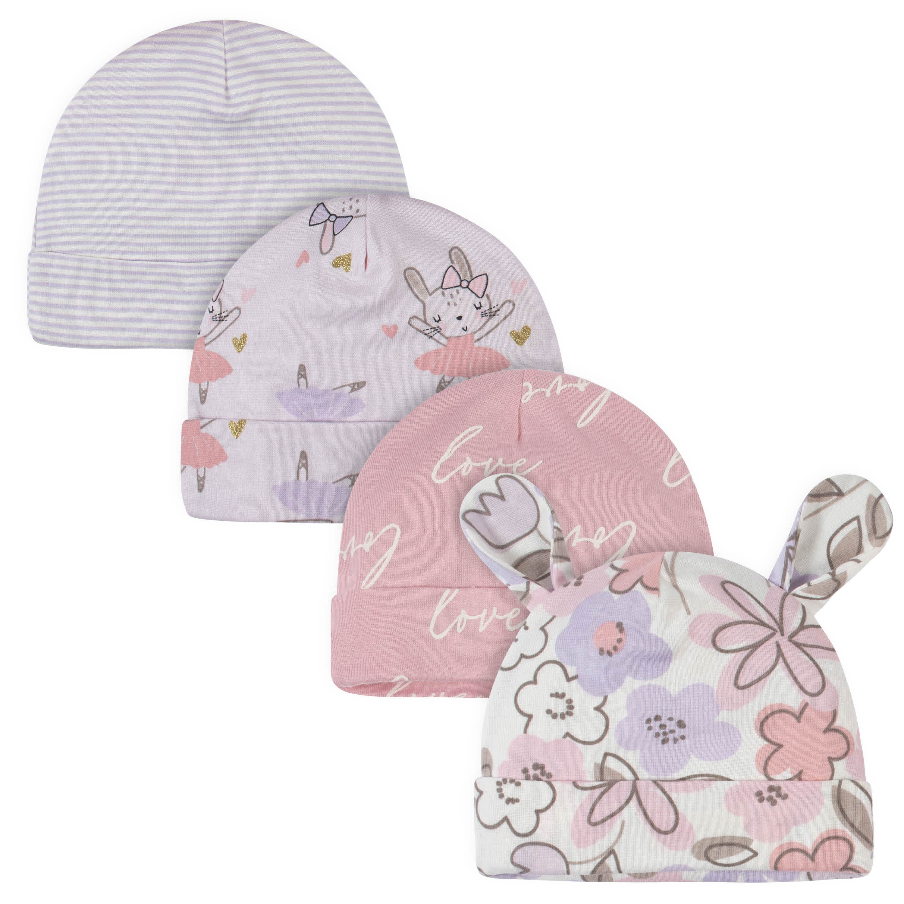 18-Piece Baby Girls Bunny Ballerina Onesies® Bodysuit, Mitten, Cap, & Sock Set - Image 6