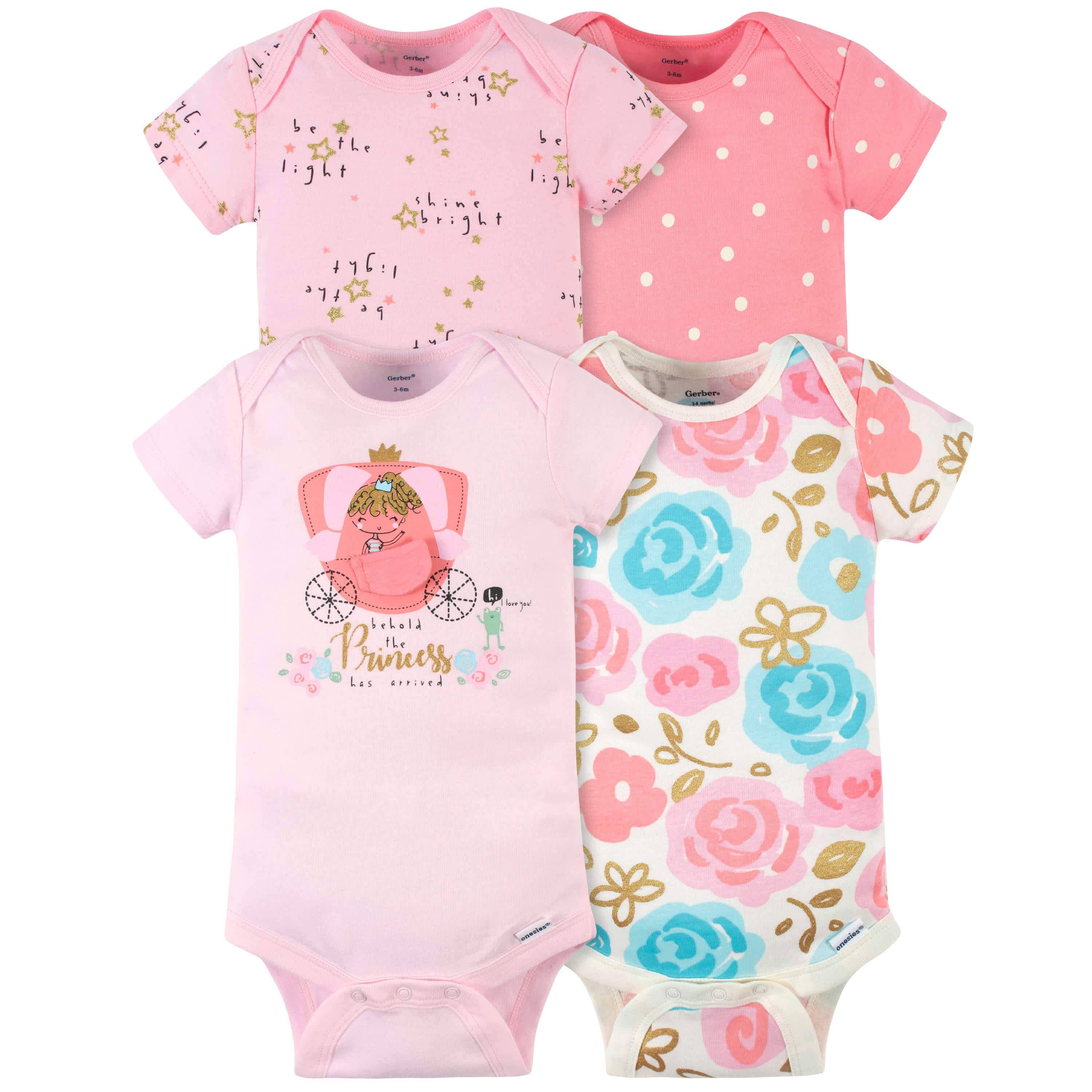 18-Piece Baby Girls Princess Onesies® Bodysuit, Mitten, Cap, & Sock Set - Image 2