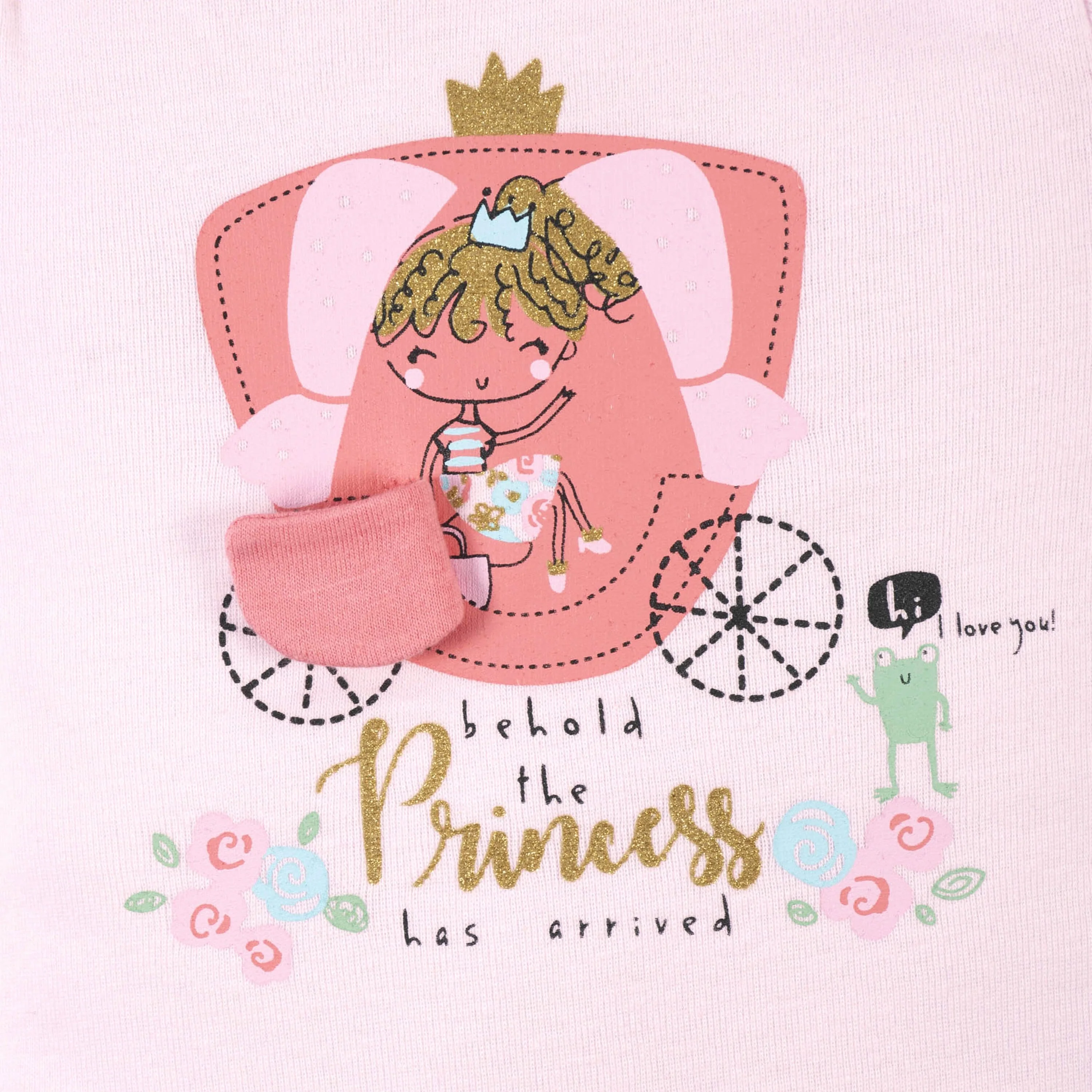 18-Piece Baby Girls Princess Onesies® Bodysuit, Mitten, Cap, & Sock Set - Image 3