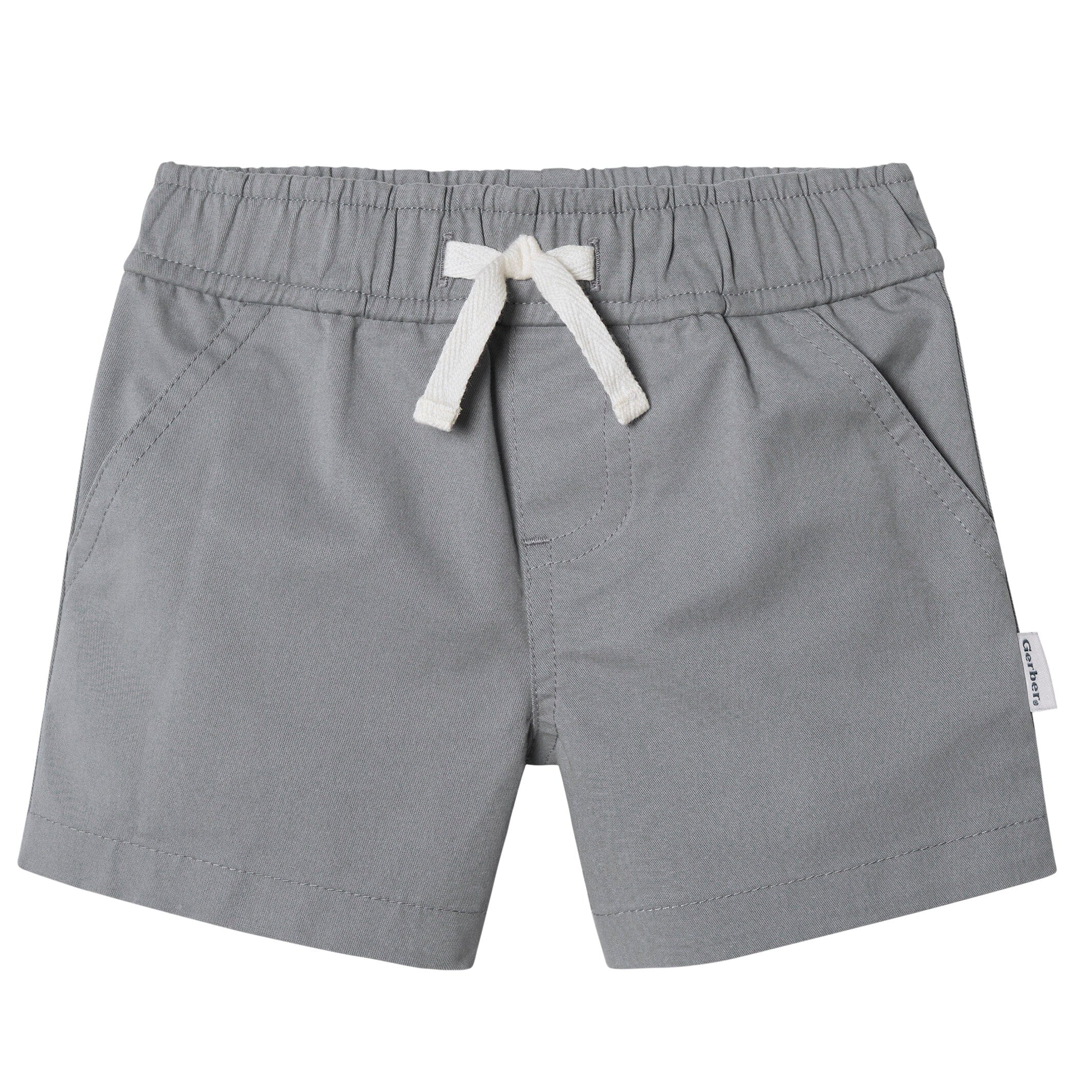 2-Pack Baby & Toddler Boys Grey and Blue Twill Shorts - Image 6