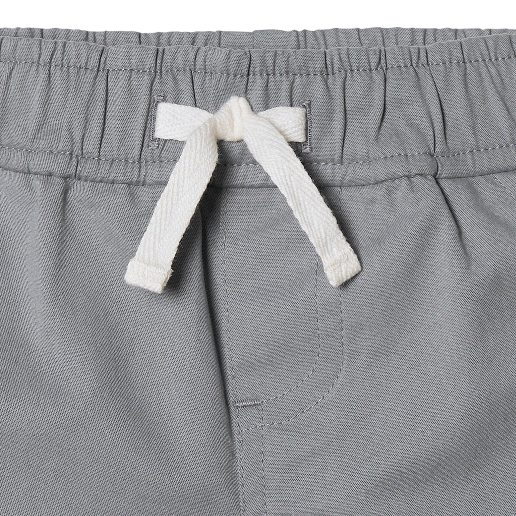 2-Pack Baby & Toddler Boys Grey and Blue Twill Shorts - Image 7