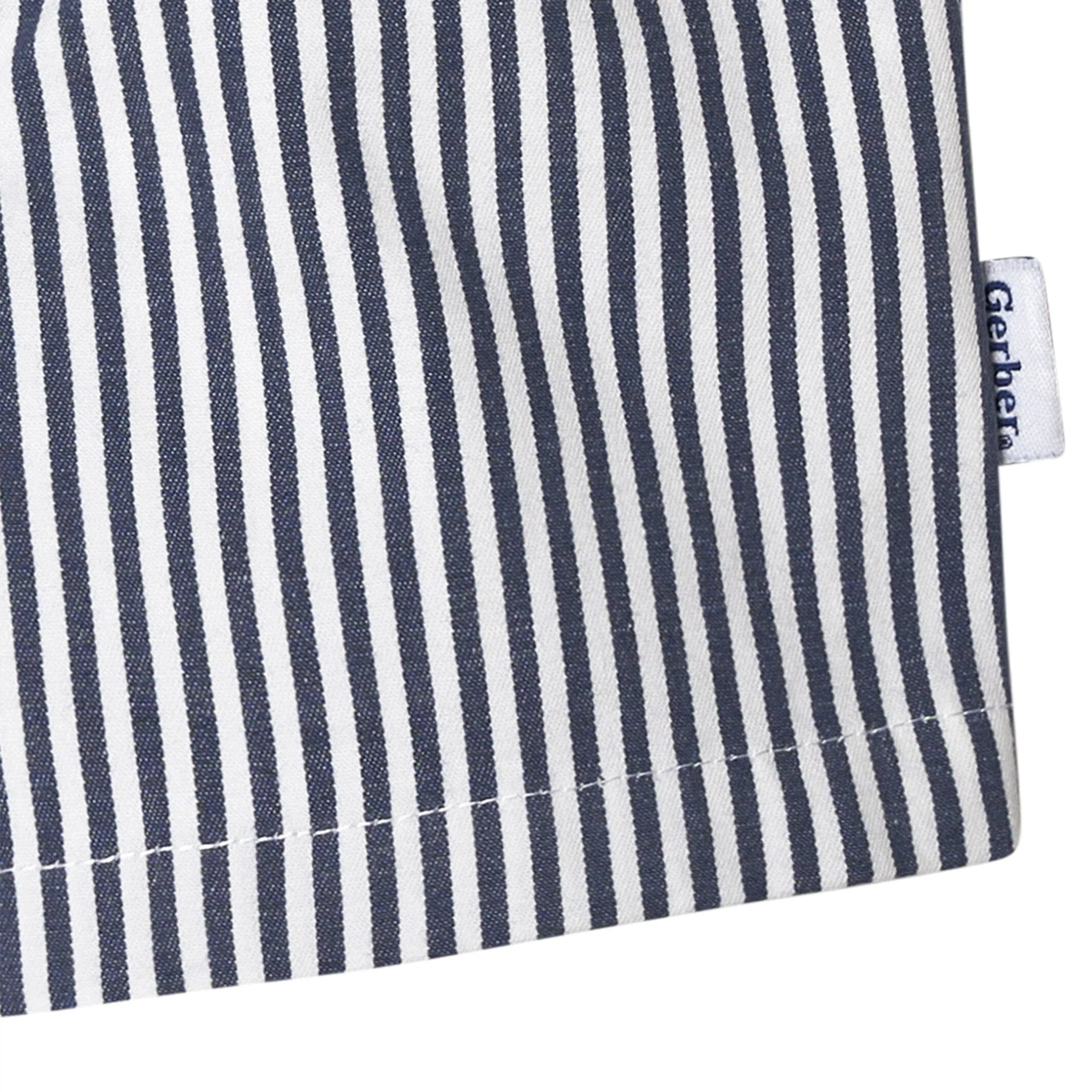 2-Pack Baby & Toddler Boys Navy Stripe and Khaki Twill Shorts - Image 7