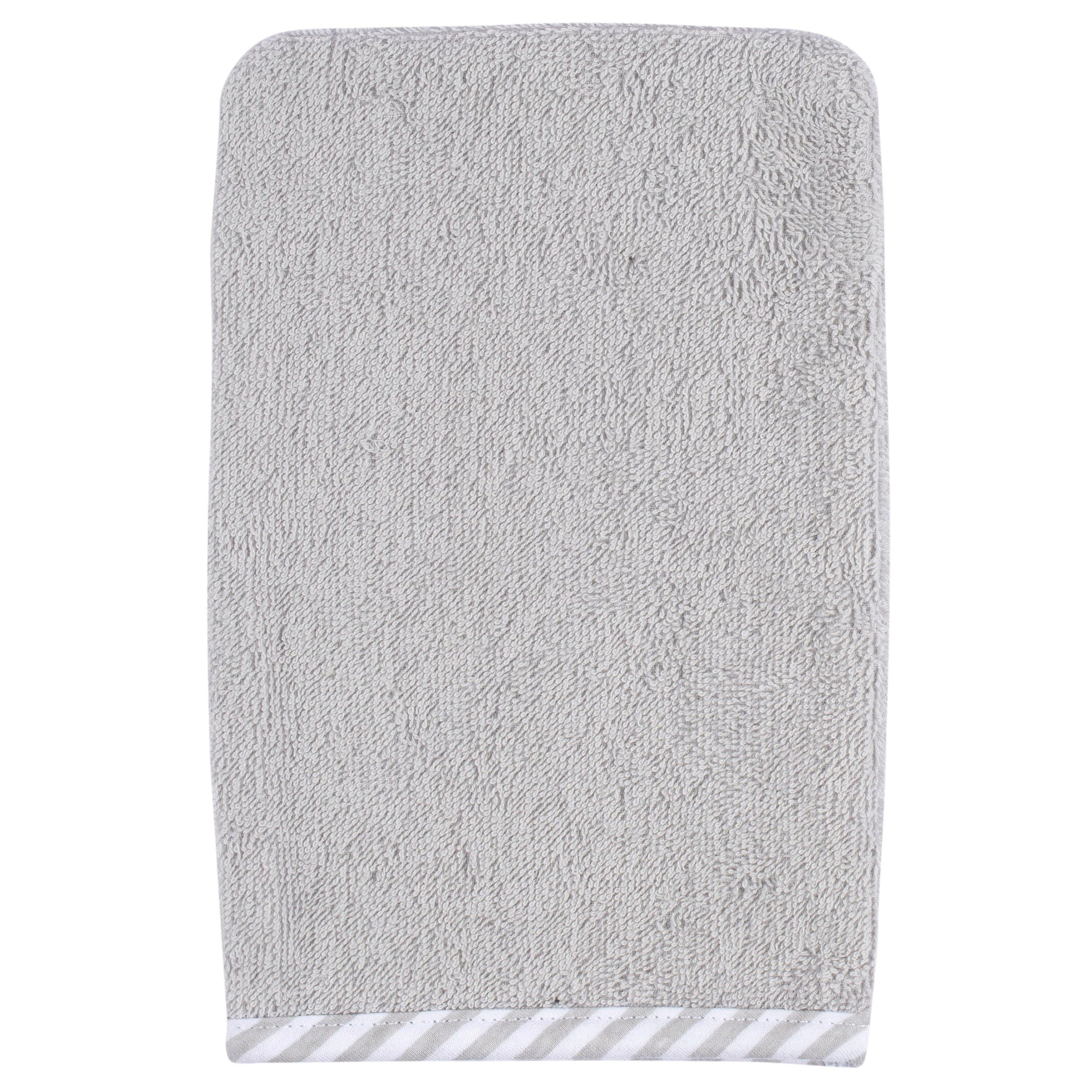 2-Piece Baby Boys Bear Hooded Towel and Washcloth Mitt Set - Image 4